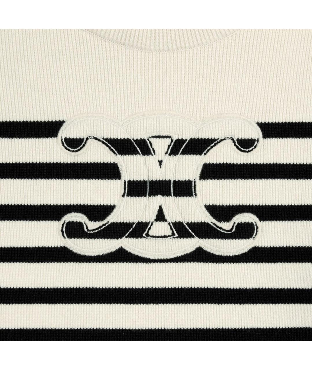 CELINE Бежевый шерстяной джемпер / свитер, фото 8