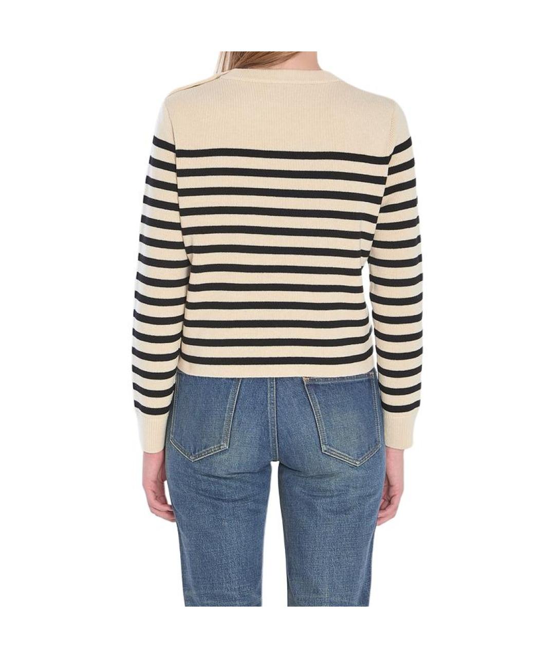 CELINE Бежевый шерстяной джемпер / свитер, фото 4