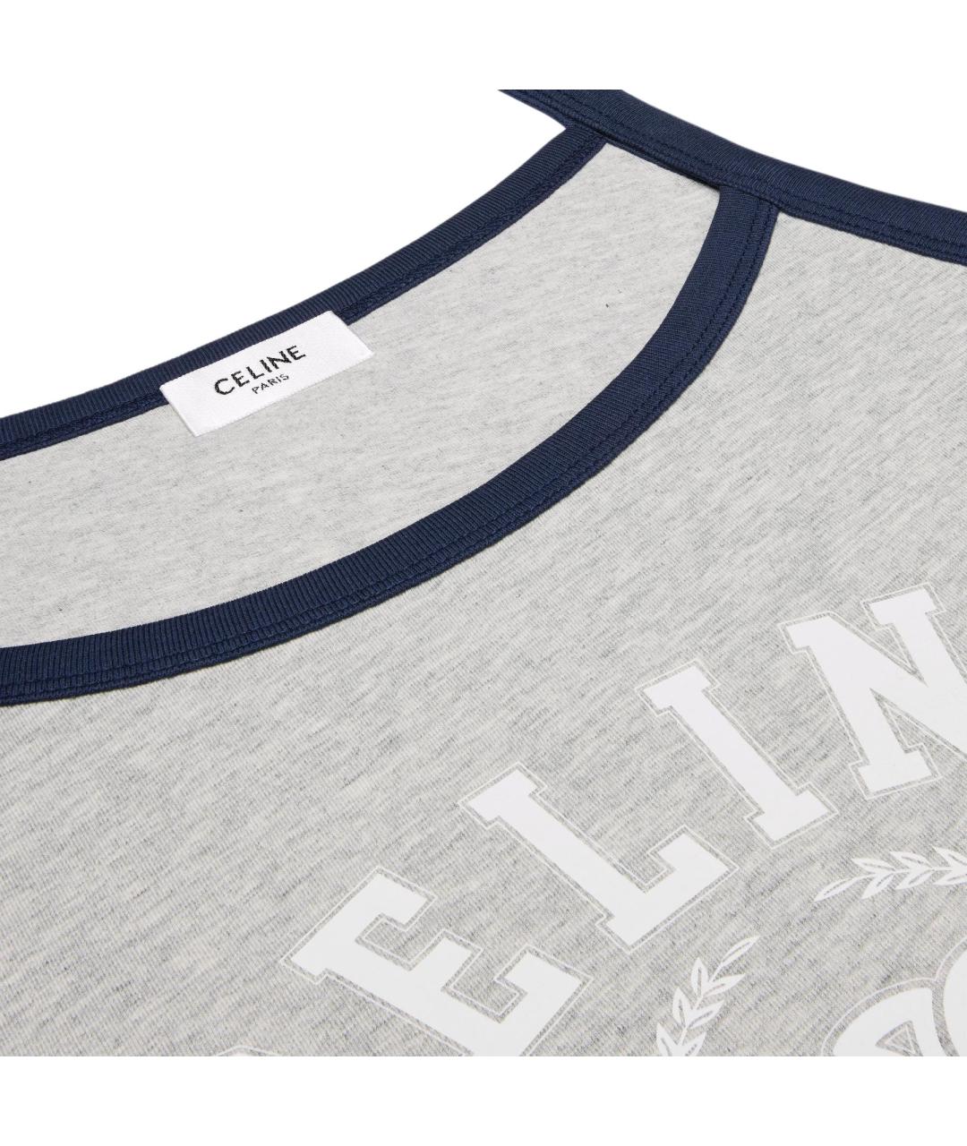 CELINE Серая хлопковая майка, фото 3
