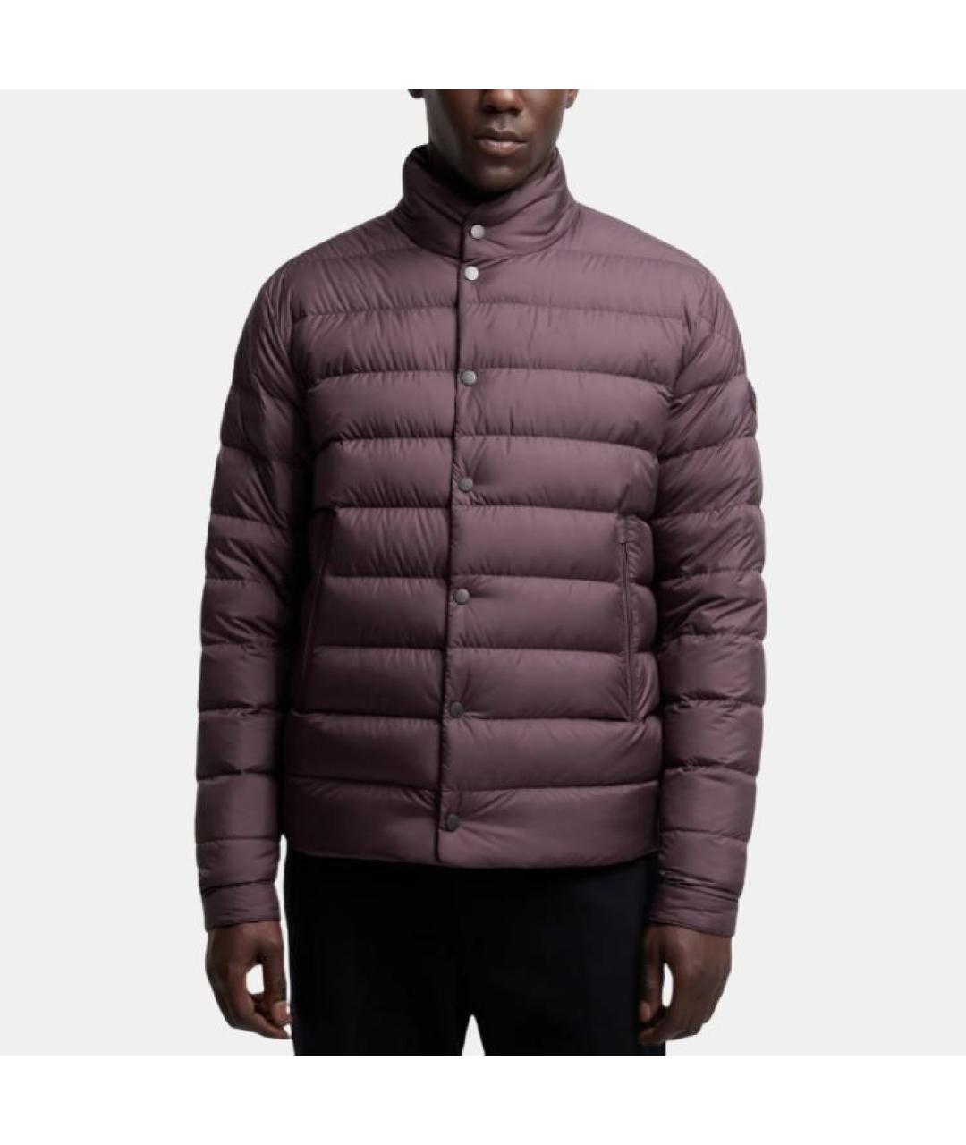 MONCLER Бордовый пуховик, фото 5