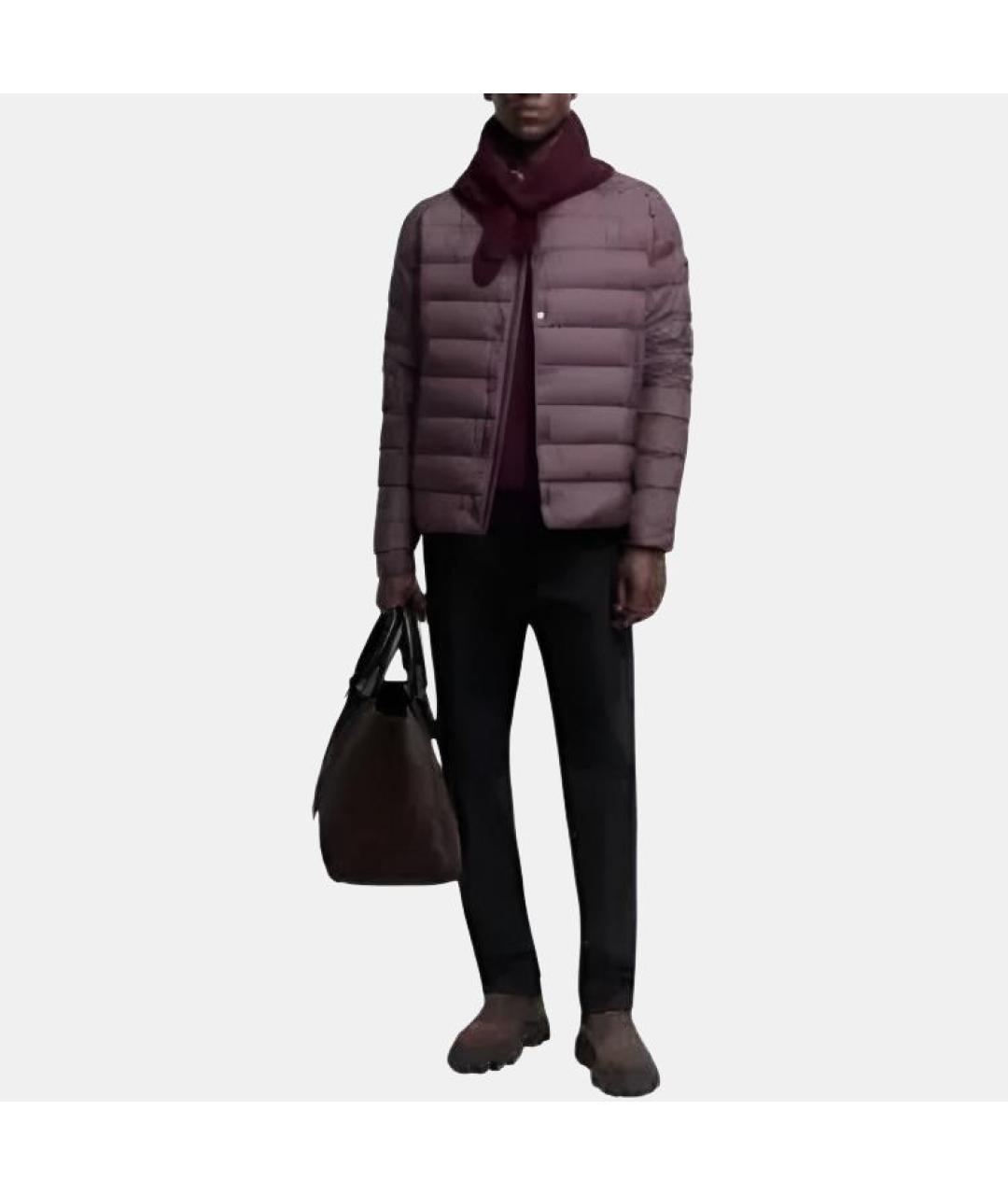 MONCLER Бордовый пуховик, фото 4