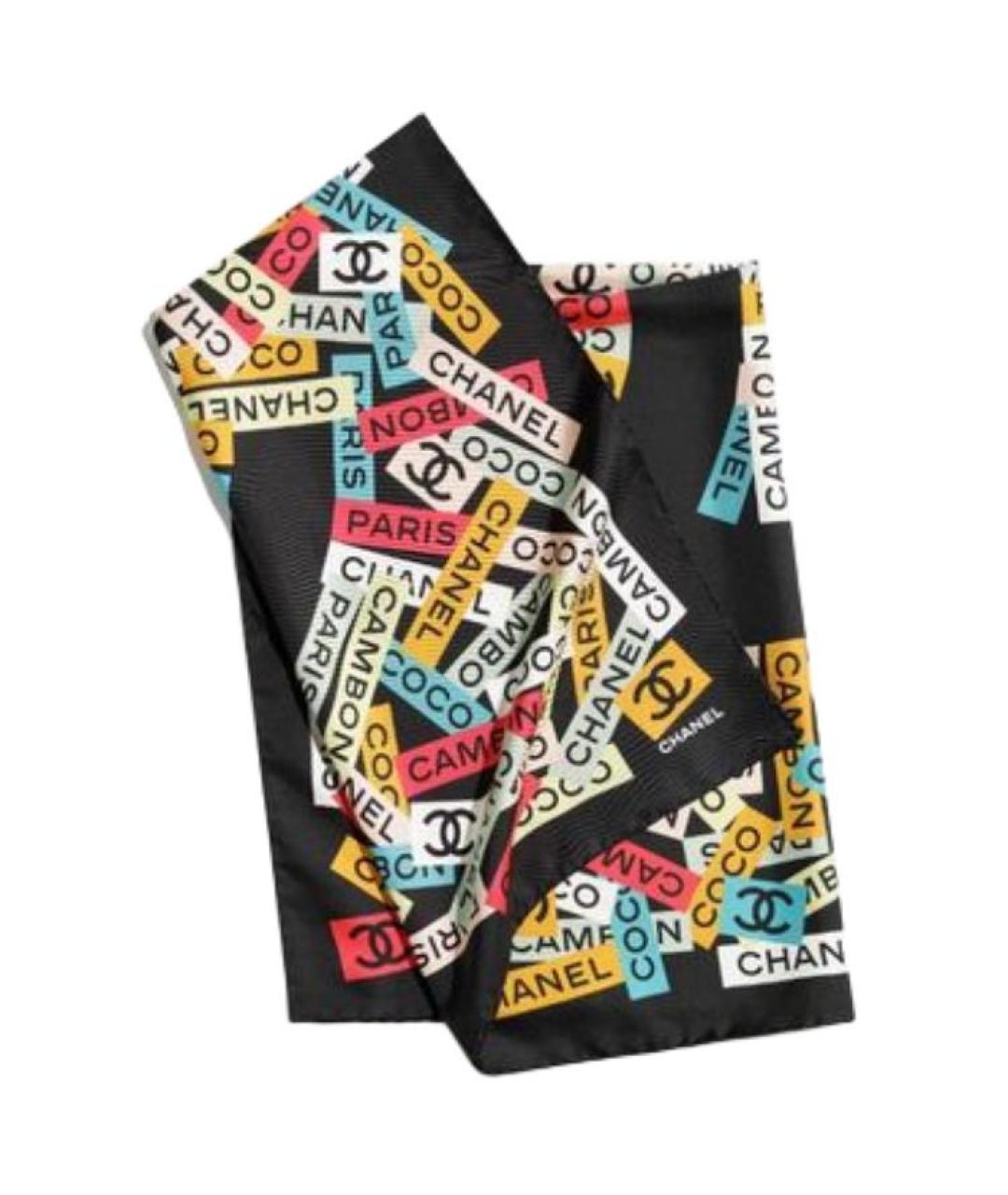 CHANEL Мульти шелковый шарф, фото 2