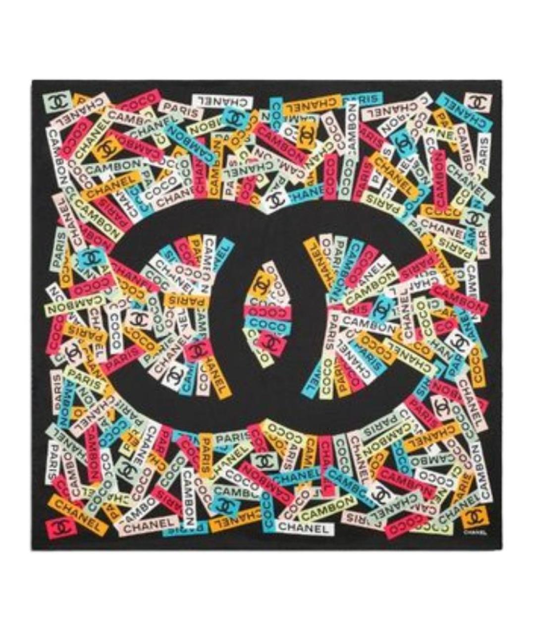 CHANEL Мульти шелковый шарф, фото 1