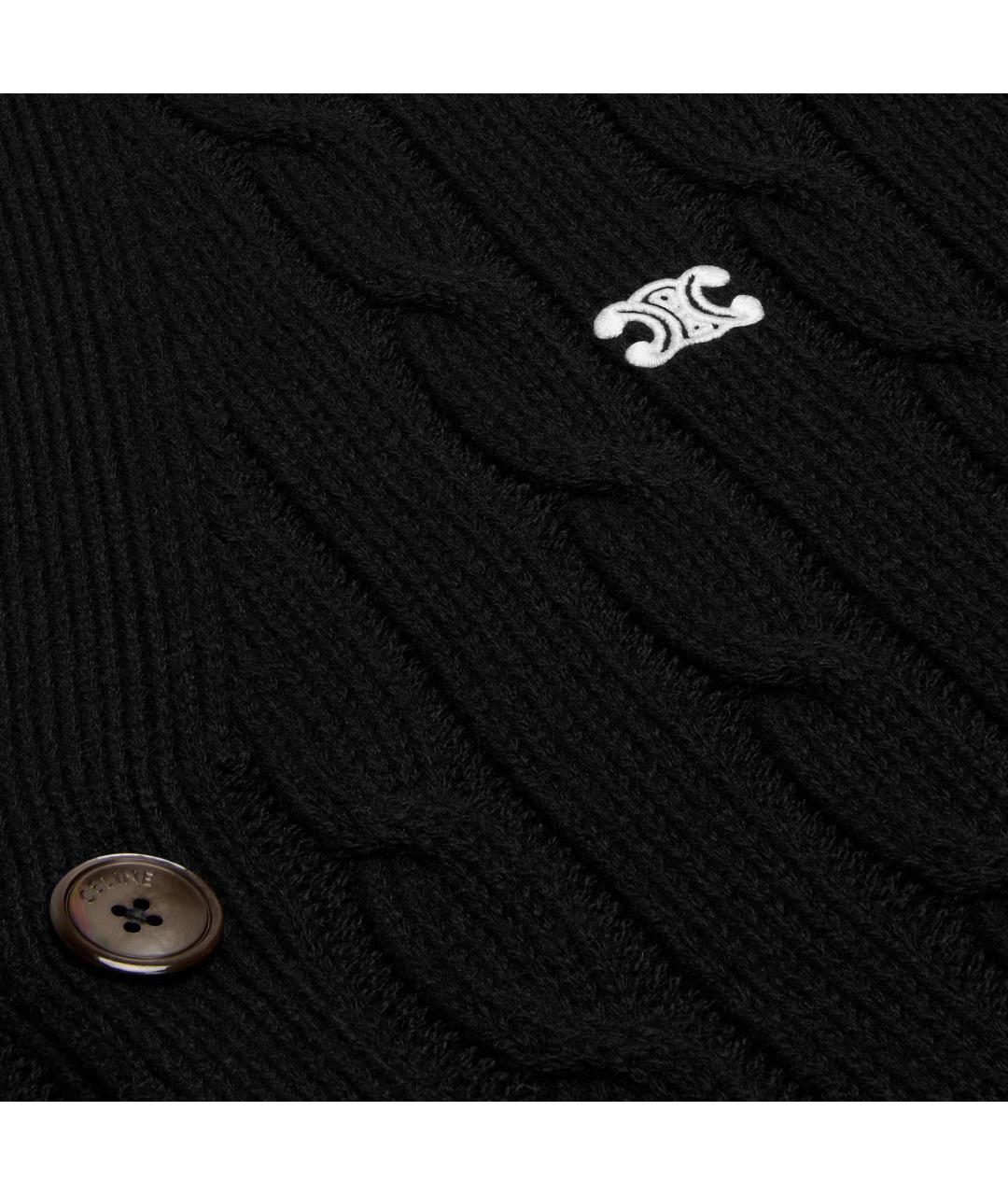 CELINE Черный кашемировый джемпер / свитер, фото 3