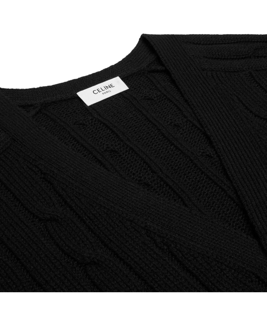 CELINE Черный кашемировый джемпер / свитер, фото 4