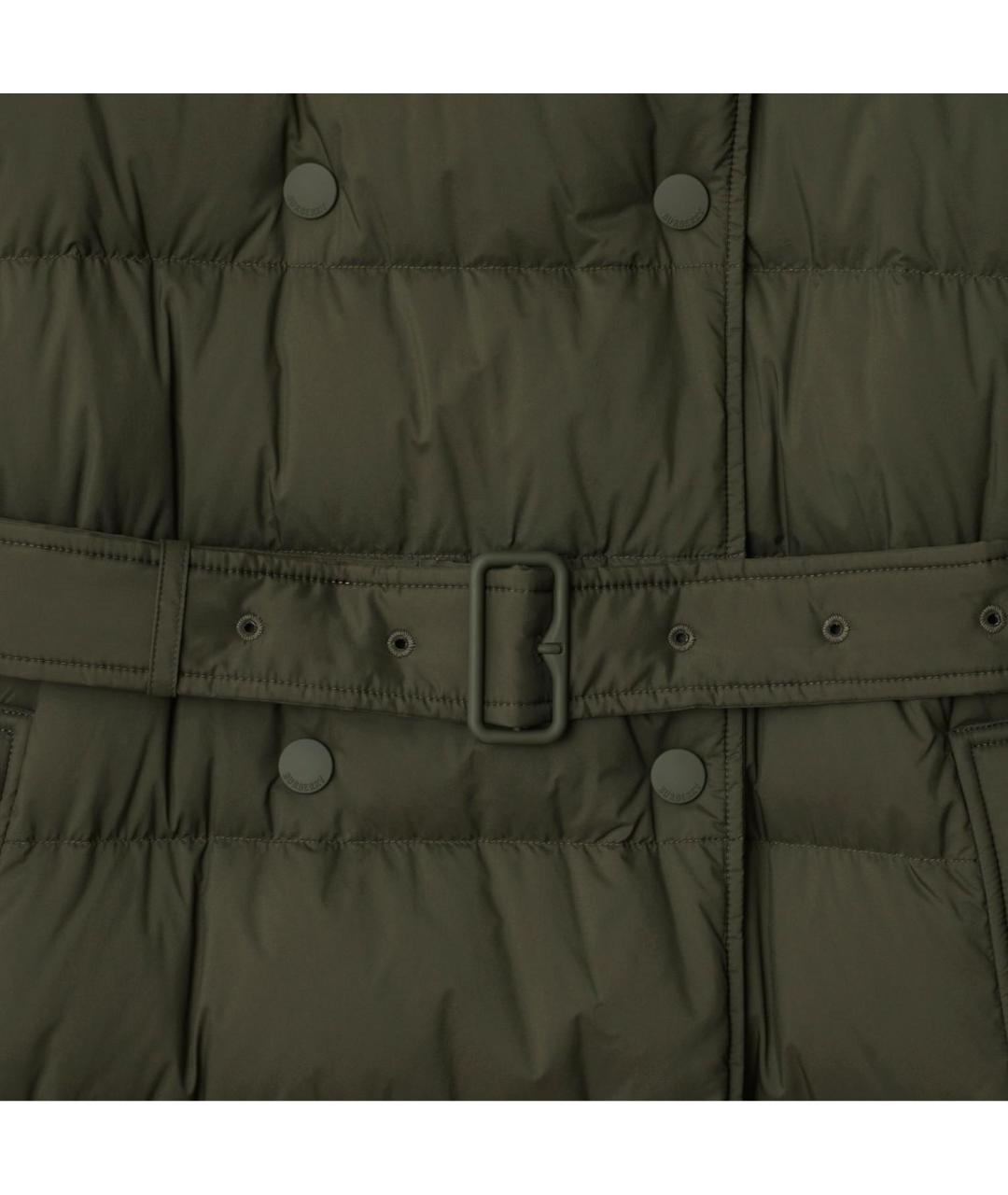 BURBERRY Зеленый пуховик, фото 2