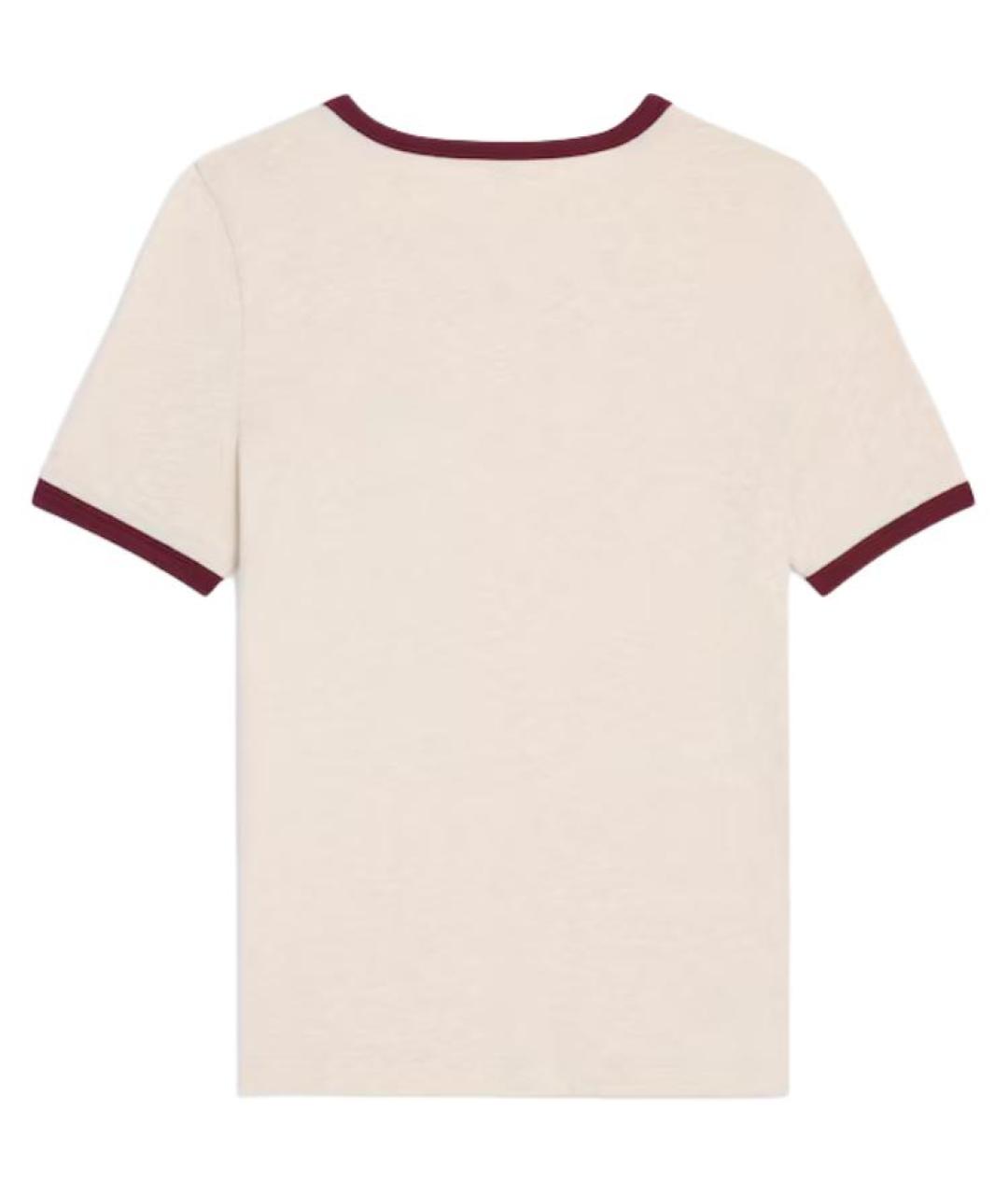 CELINE Бежевая хлопковая футболка, фото 2