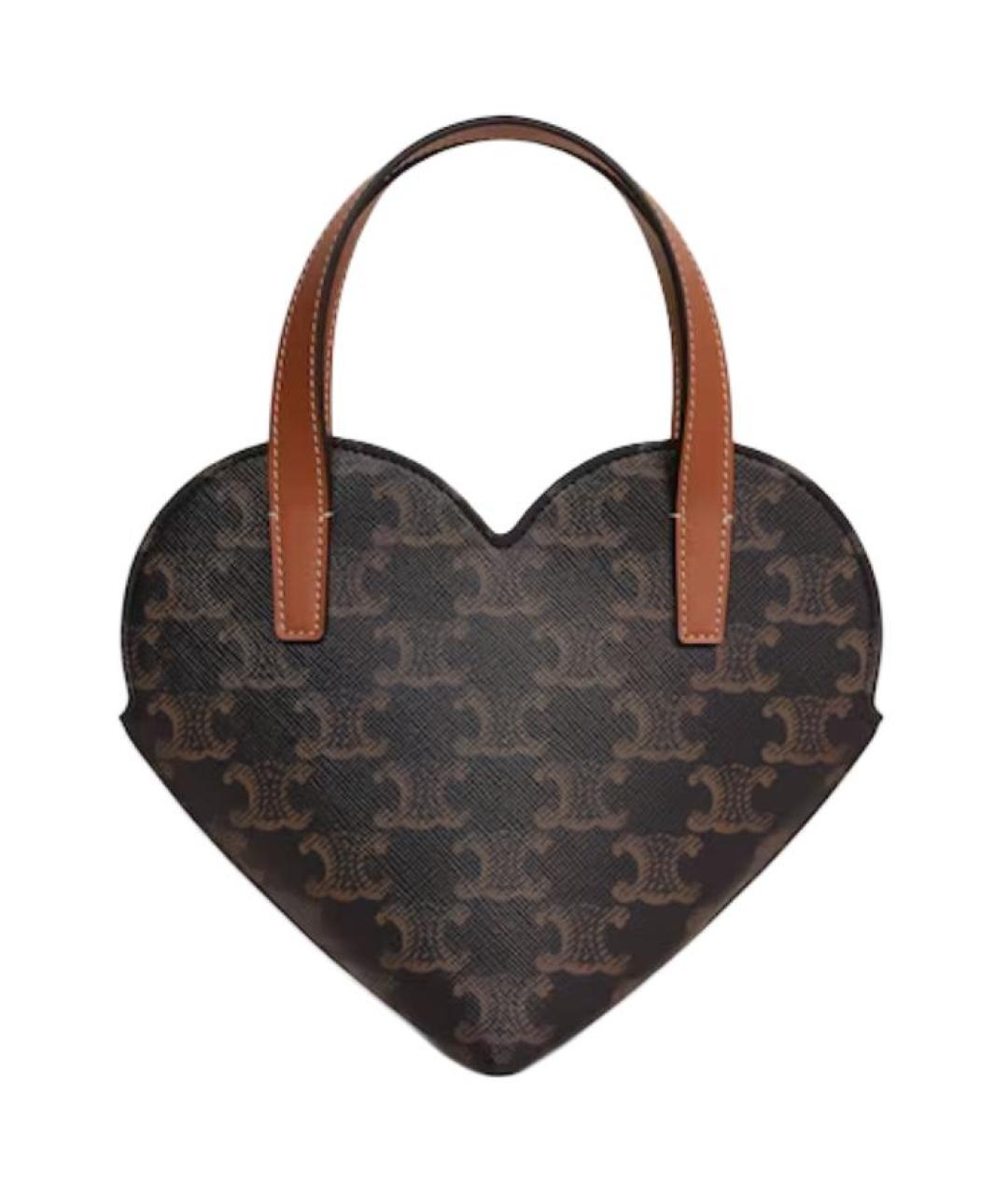 CELINE Коричневая кожаная сумка через плечо, фото 1