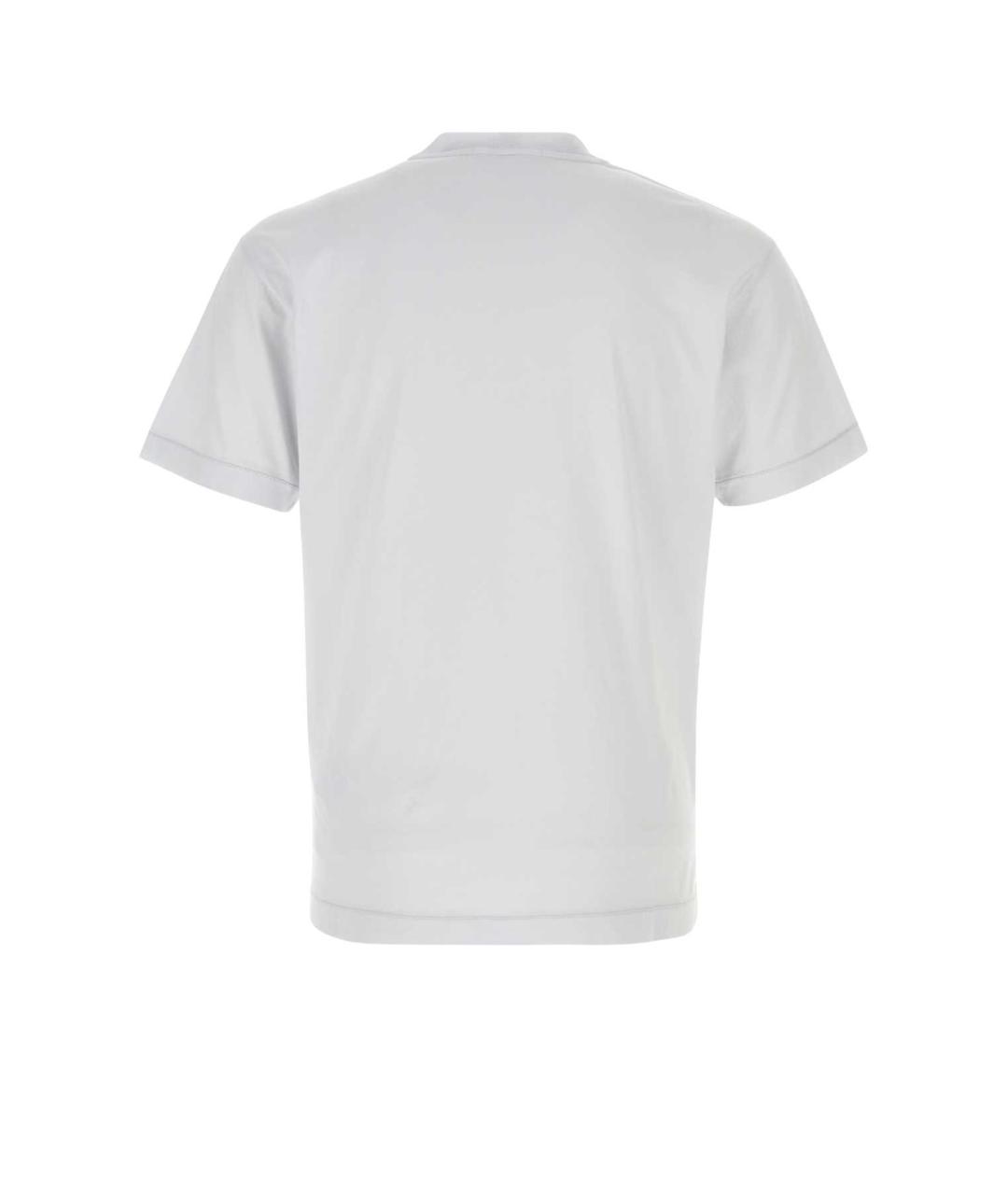 STONE ISLAND Белая хлопковая футболка, фото 2