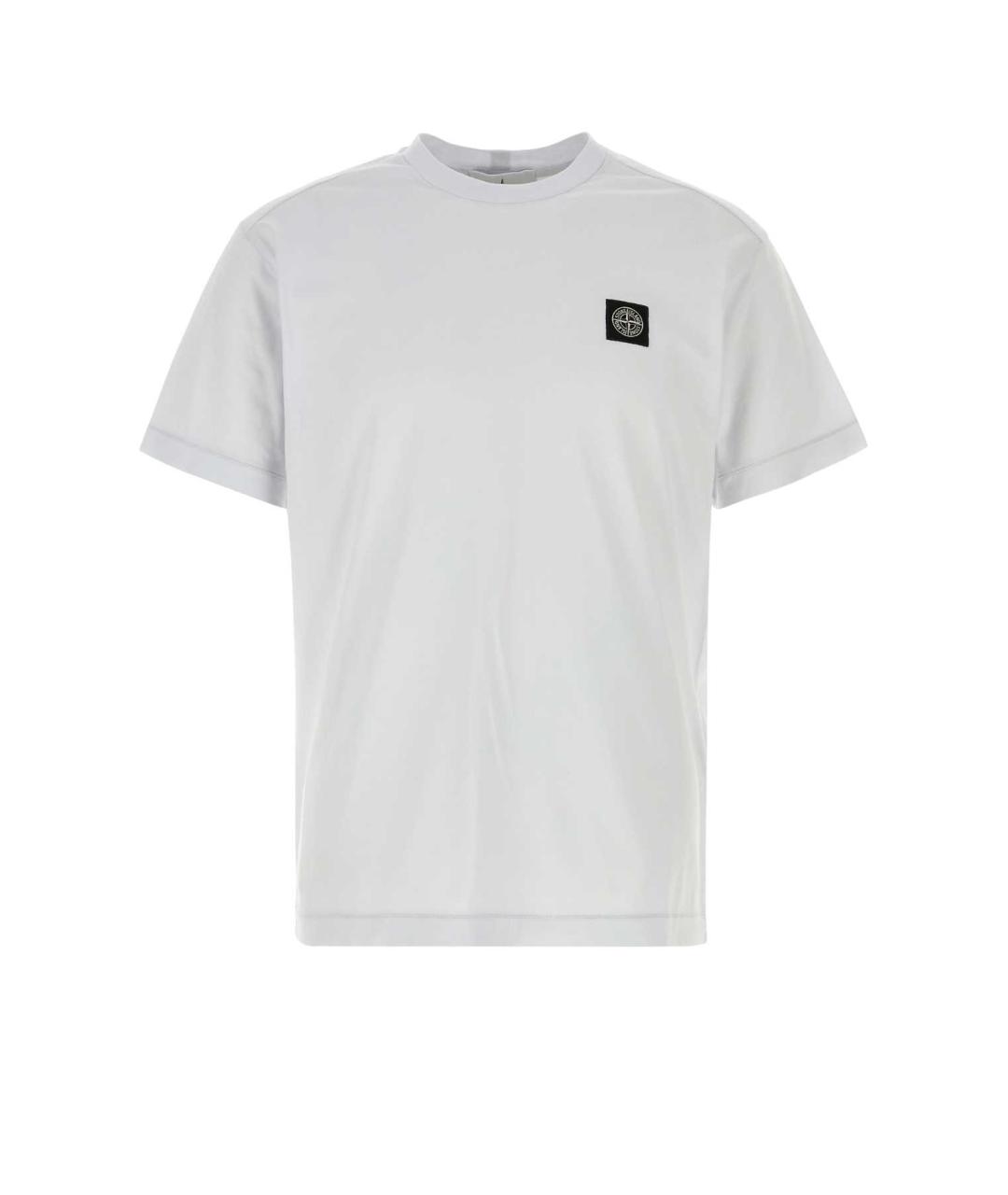 STONE ISLAND Белая хлопковая футболка, фото 1