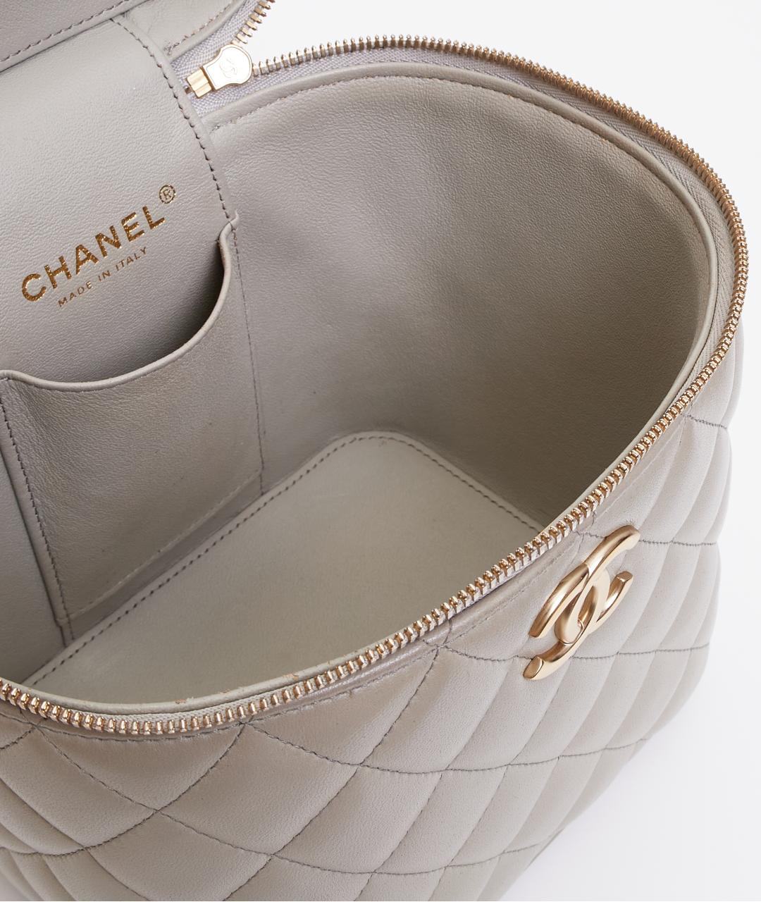 CHANEL Серая кожаная сумка через плечо, фото 7