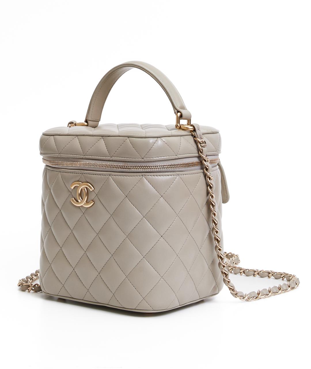 CHANEL Серая кожаная сумка через плечо, фото 2