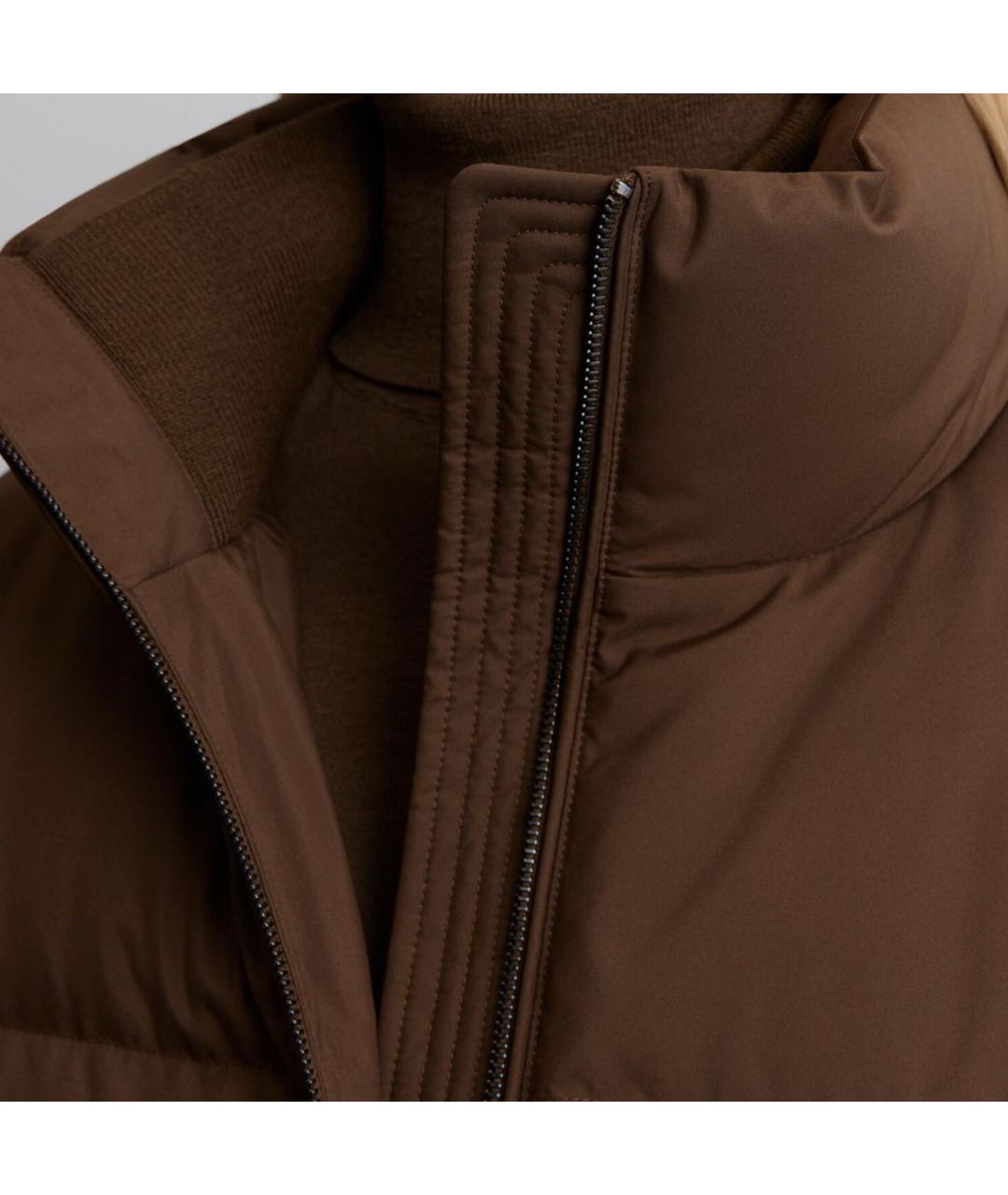 12 STOREEZ Коричневый полиэстеровый пуховик, фото 3