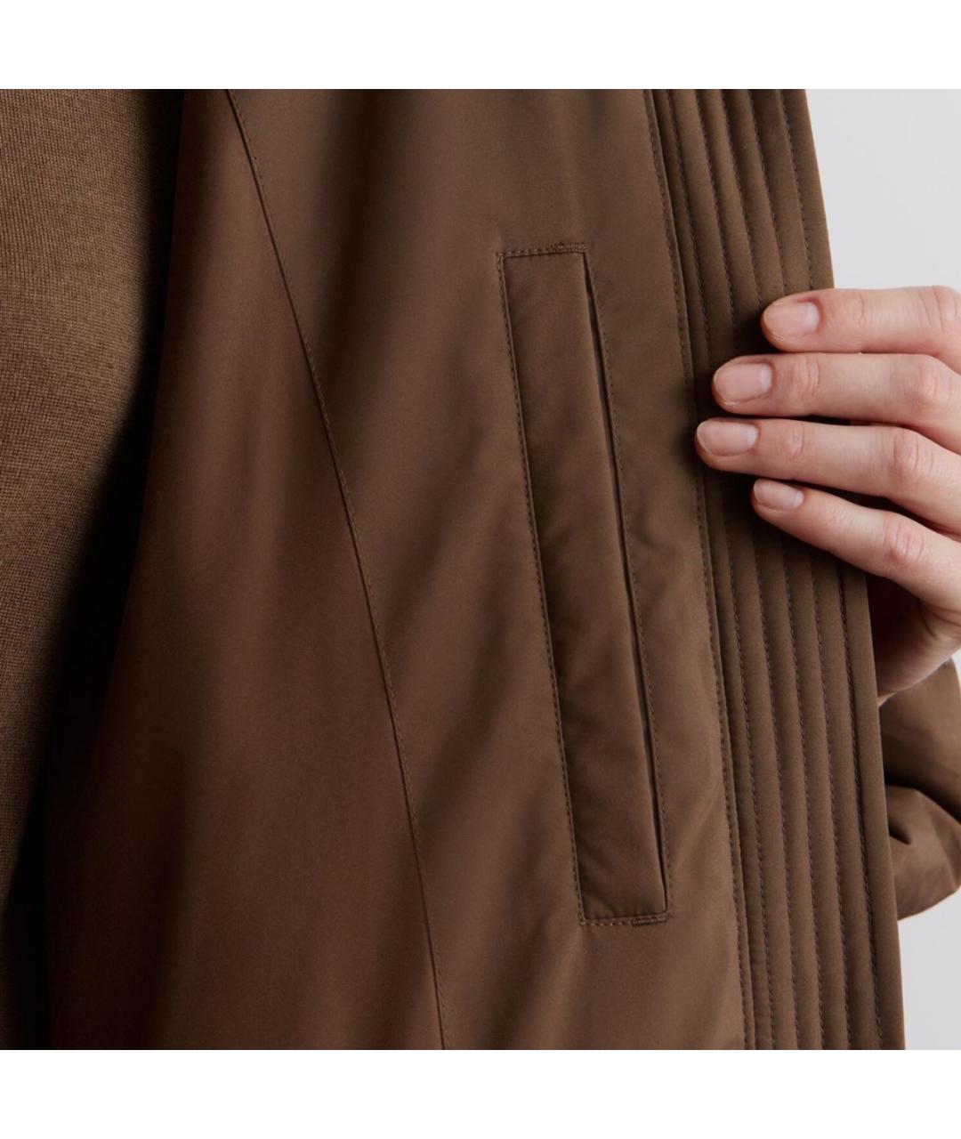 12 STOREEZ Коричневый полиэстеровый пуховик, фото 5