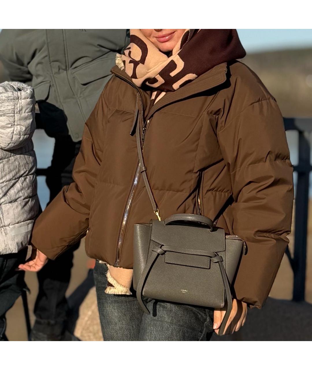 12 STOREEZ Коричневый полиэстеровый пуховик, фото 6