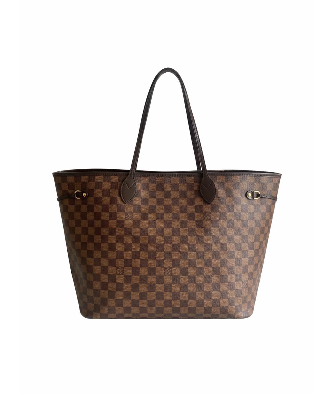 LOUIS VUITTON Коричневая кожаная сумка тоут, фото 1