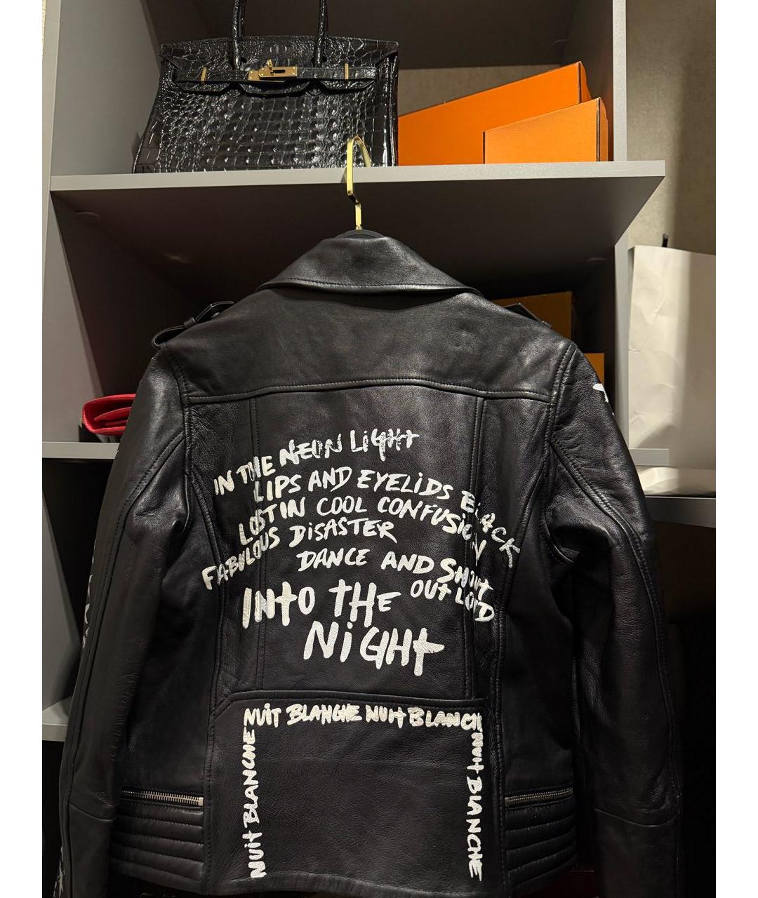 MAJE Черная кожаная куртка, фото 2
