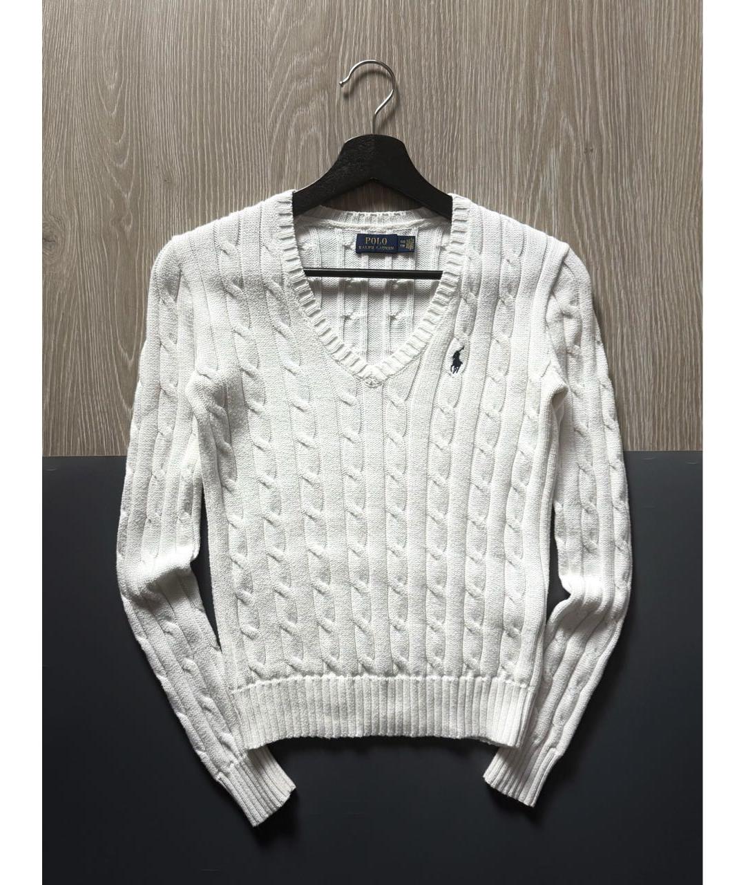 POLO RALPH LAUREN Белый хлопковый джемпер / свитер, фото 6