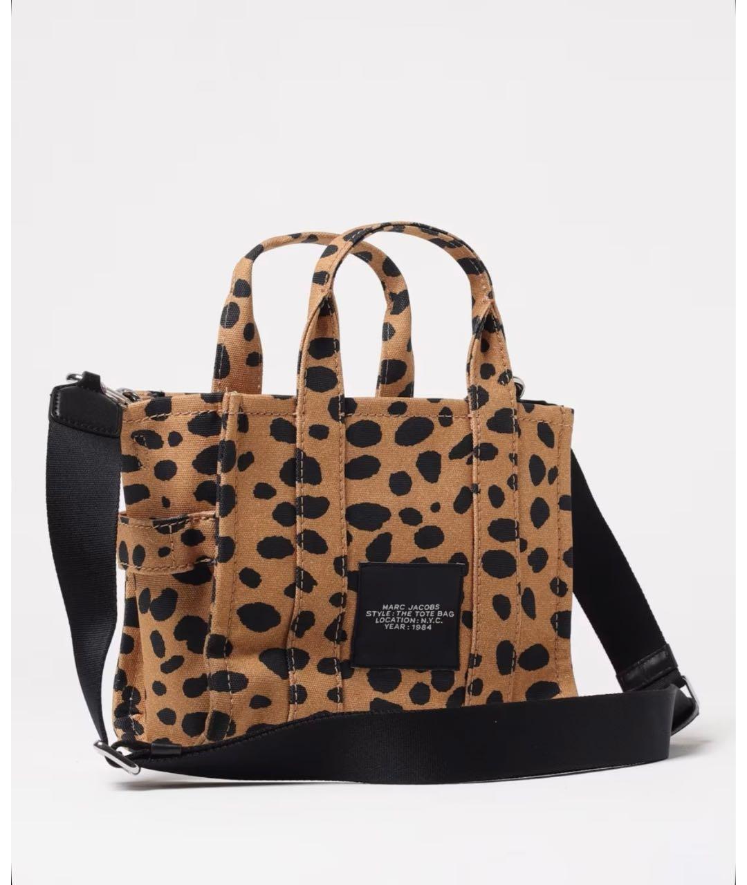 MARC JACOBS Коричневая хлопковая сумка с короткими ручками, фото 6