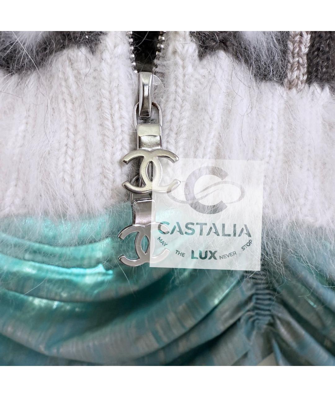 CHANEL Бежевый шерстяной жакет/пиджак, фото 8