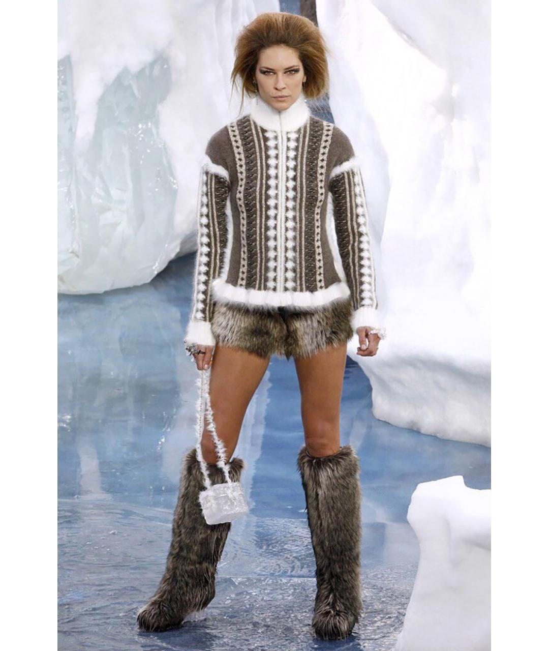 CHANEL Бежевый шерстяной жакет/пиджак, фото 2