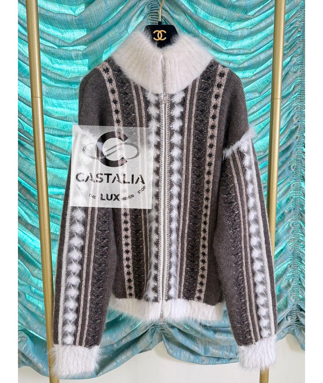 CHANEL Бежевый шерстяной жакет/пиджак, фото 5