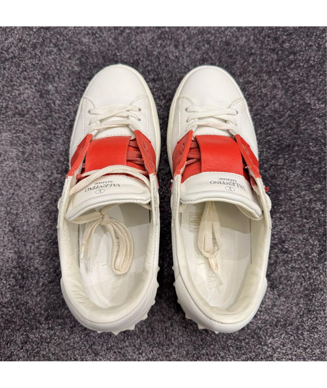 VALENTINO Белые кожаные кеды, фото 3