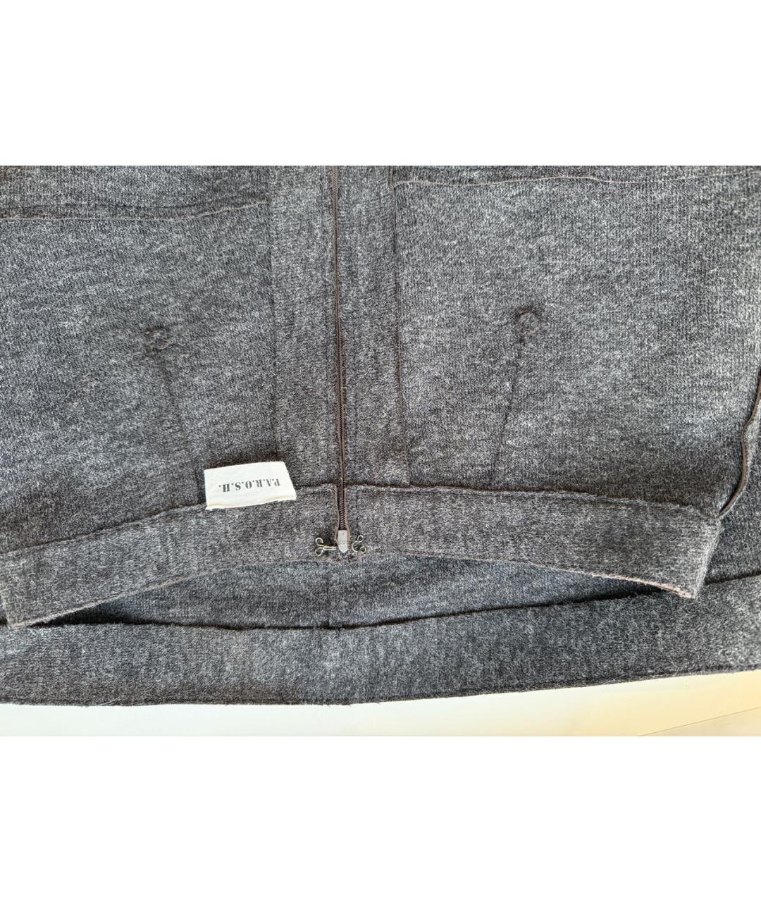 P.A.R.O.S.H. Коричневая замшевая юбка миди, фото 3