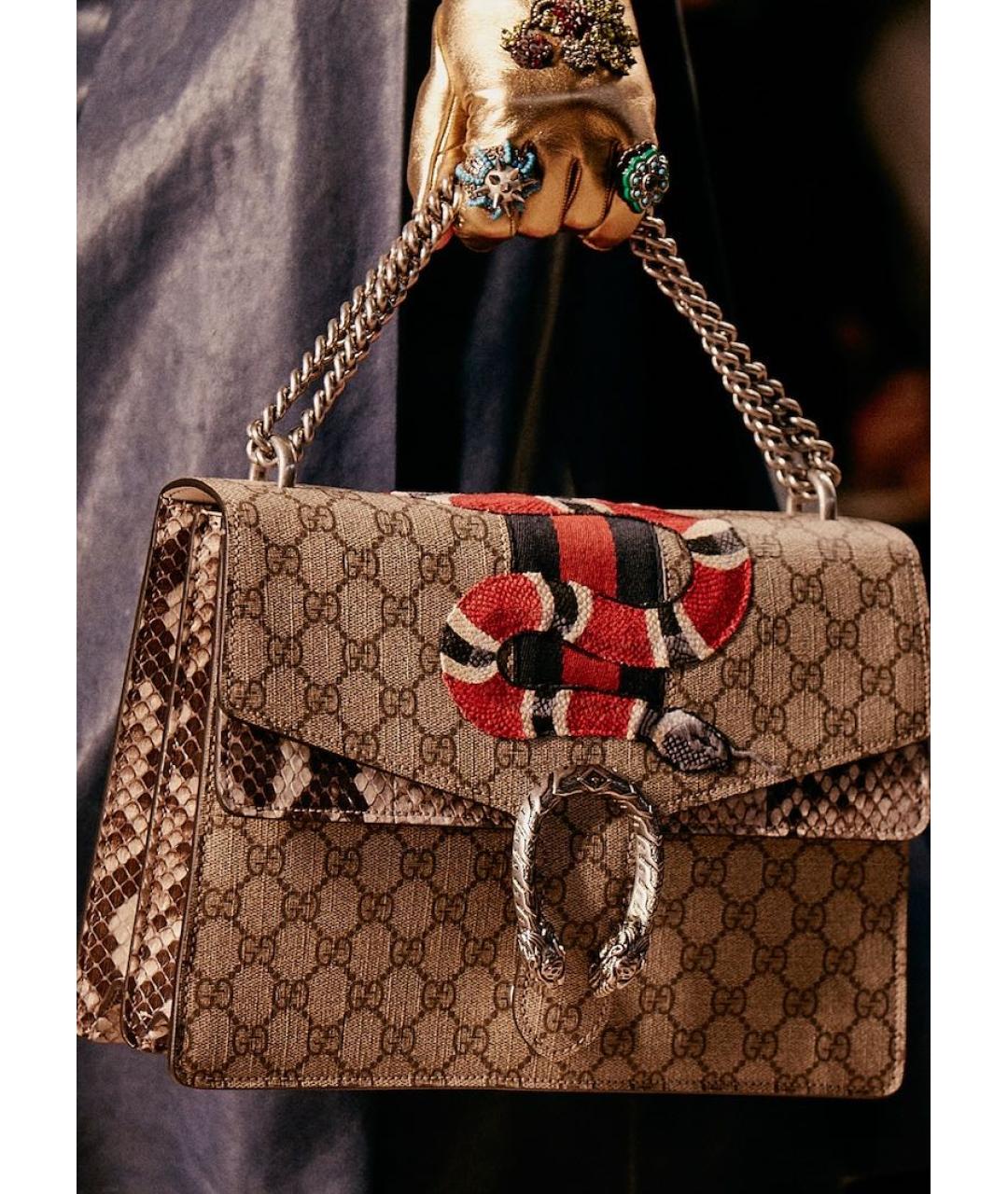 GUCCI Бежевая тканевая сумка через плечо, фото 8