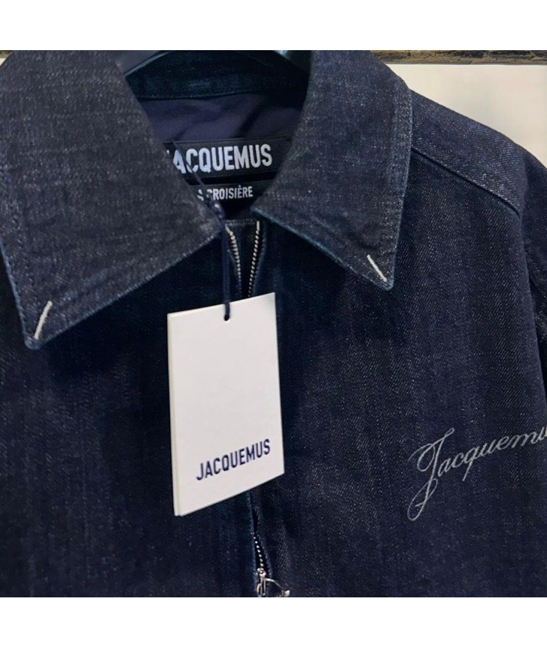 JACQUEMUS Темно-синяя хлопковая куртка, фото 5