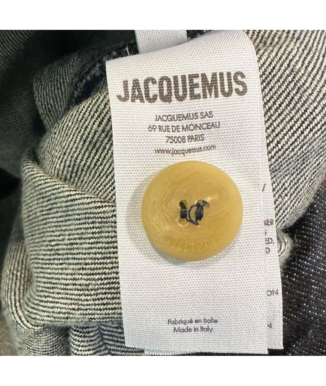 JACQUEMUS Темно-синяя хлопковая куртка, фото 6