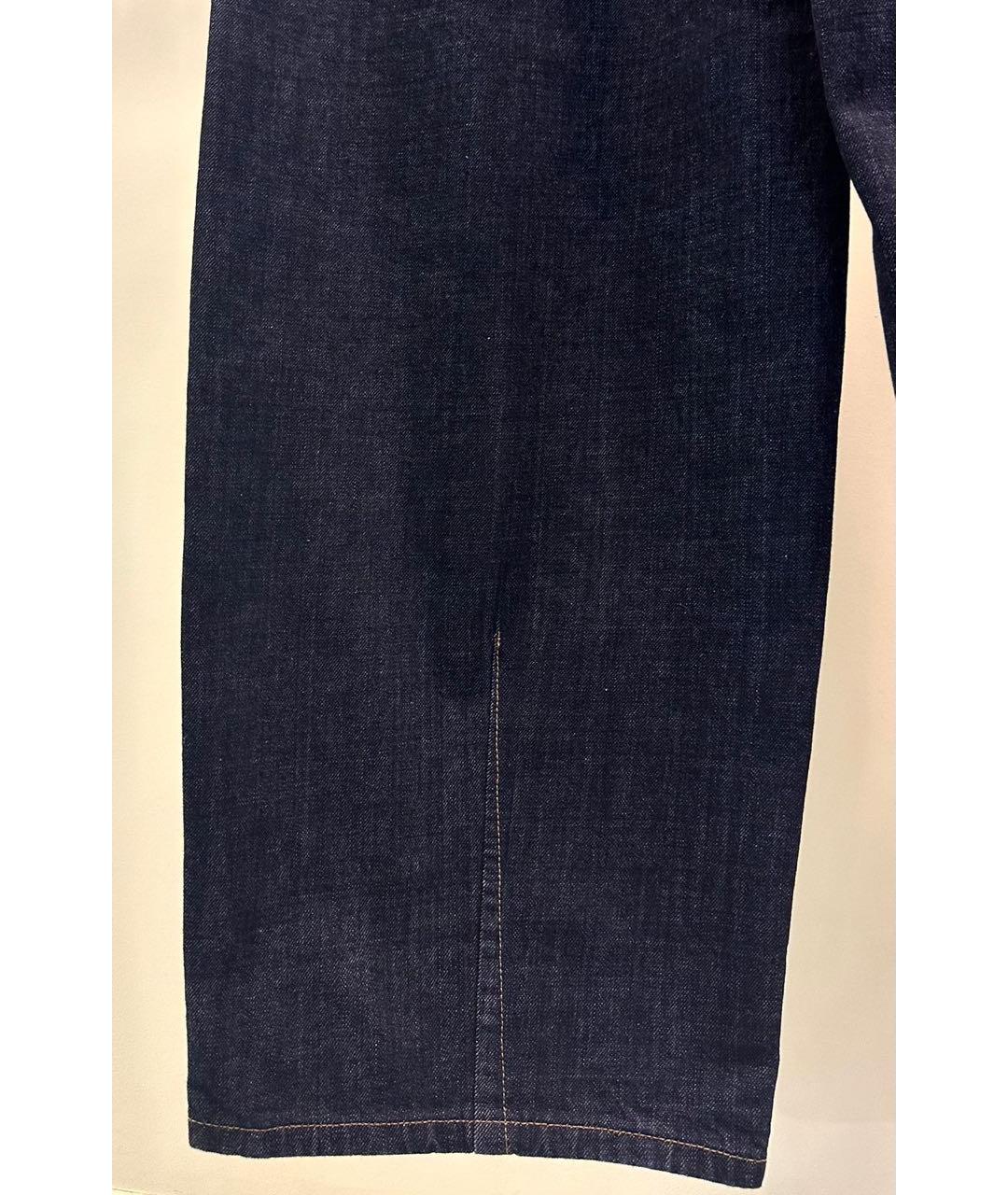 JACQUEMUS Темно-синие хлопковые прямые джинсы, фото 4