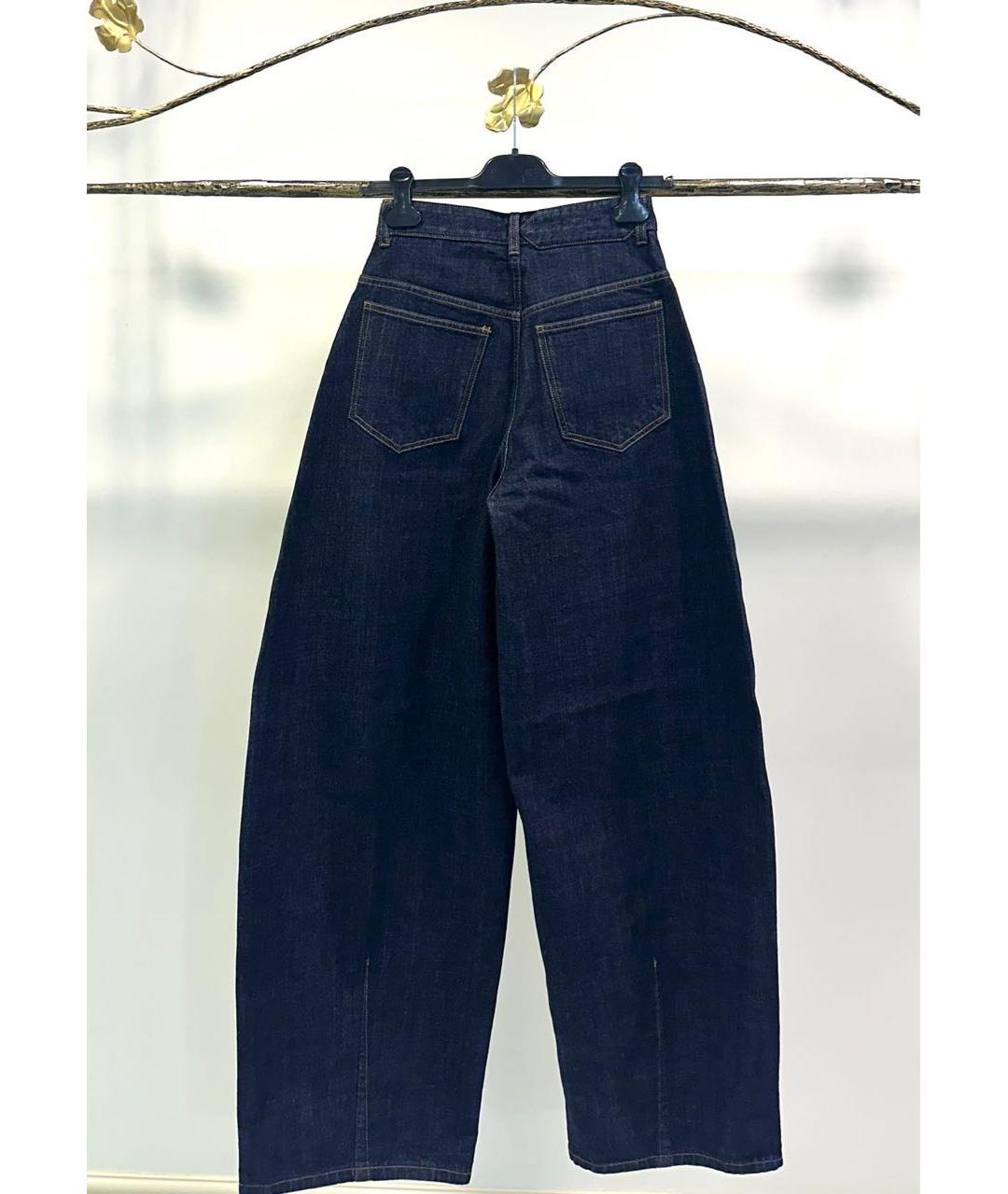 JACQUEMUS Темно-синие хлопковые прямые джинсы, фото 2