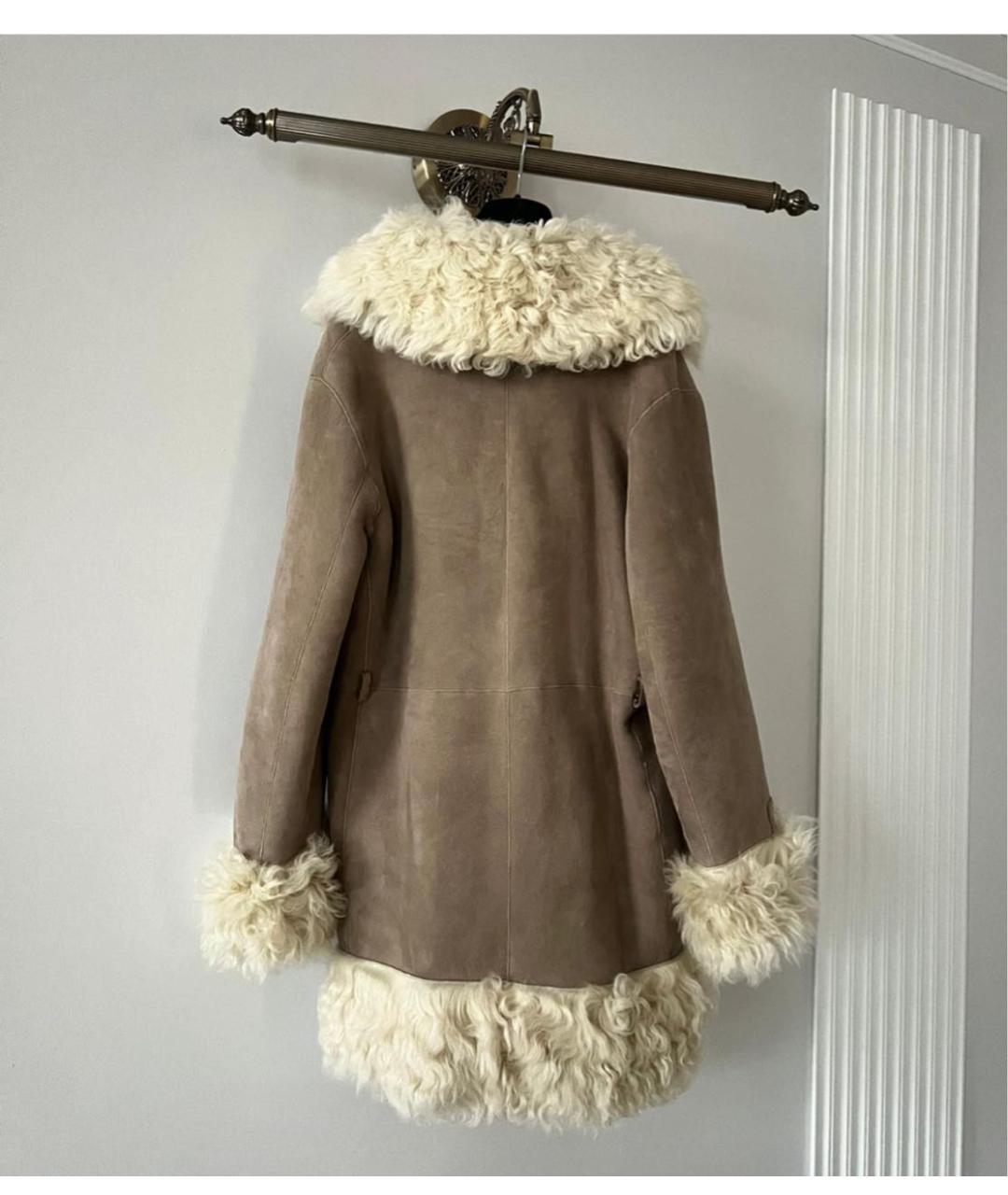 CHRISTIAN DIOR Бежевая замшевая дубленка, фото 2
