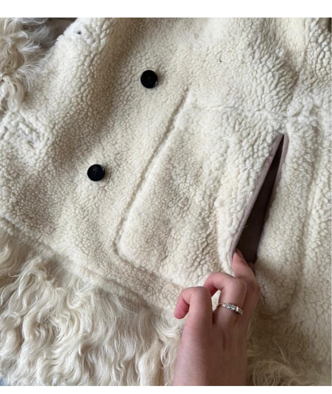 CHRISTIAN DIOR Бежевая замшевая дубленка, фото 4