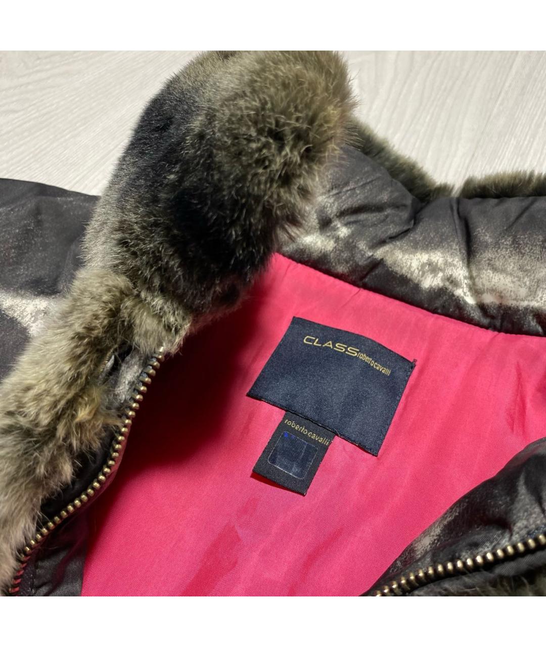 ROBERTO CAVALLI Антрацитовая парка, фото 3