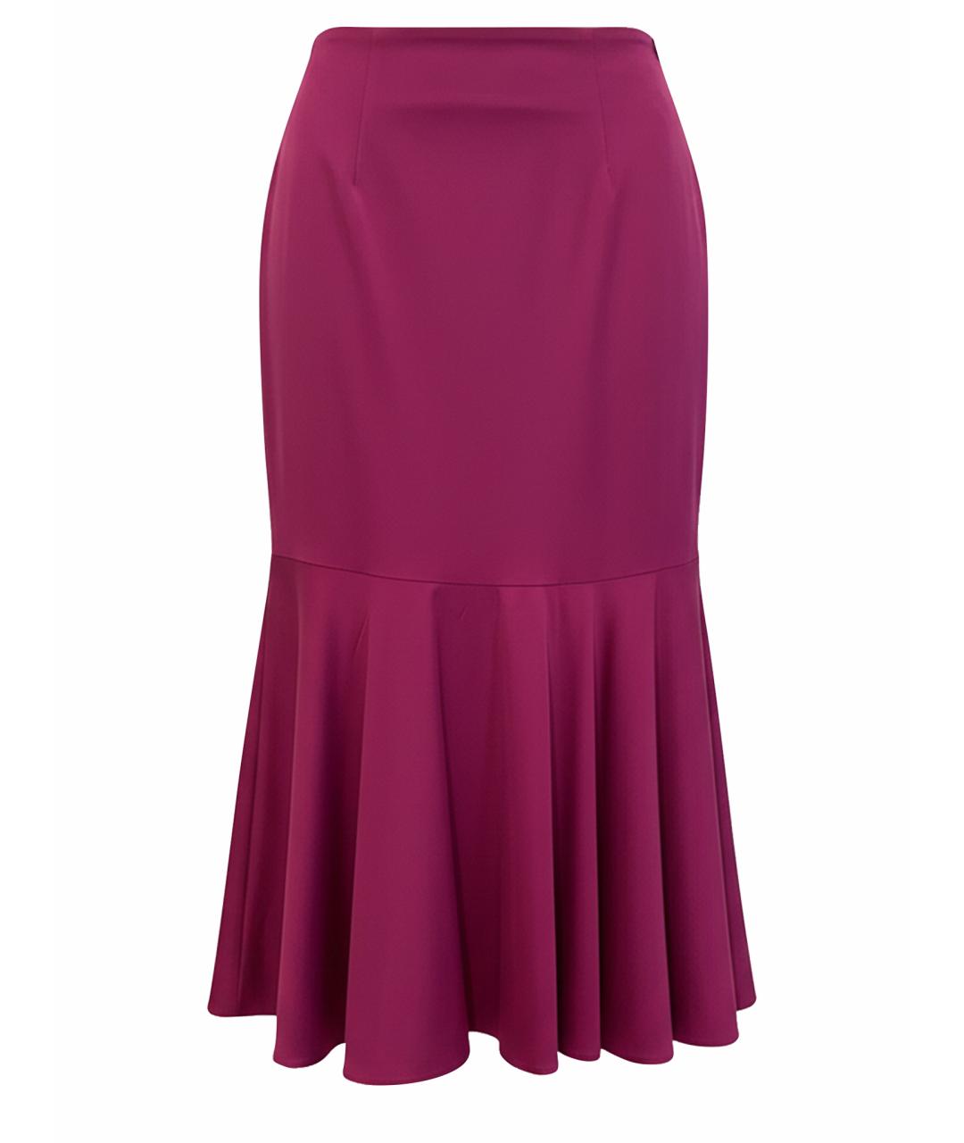STELLA MCCARTNEY Фиолетовая шелковая юбка миди, фото 1