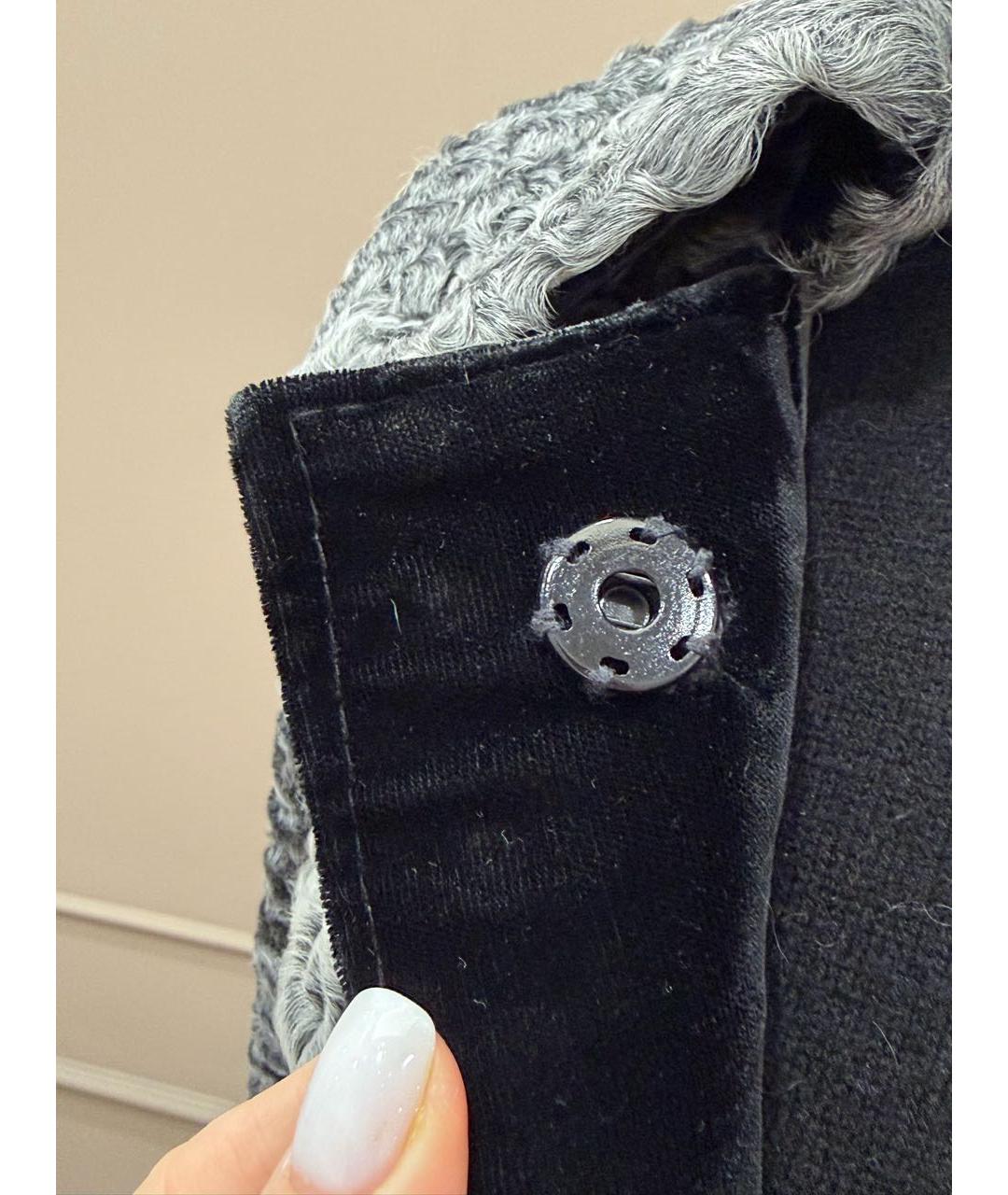 DOLCE&GABBANA Серое меховое пальто, фото 6