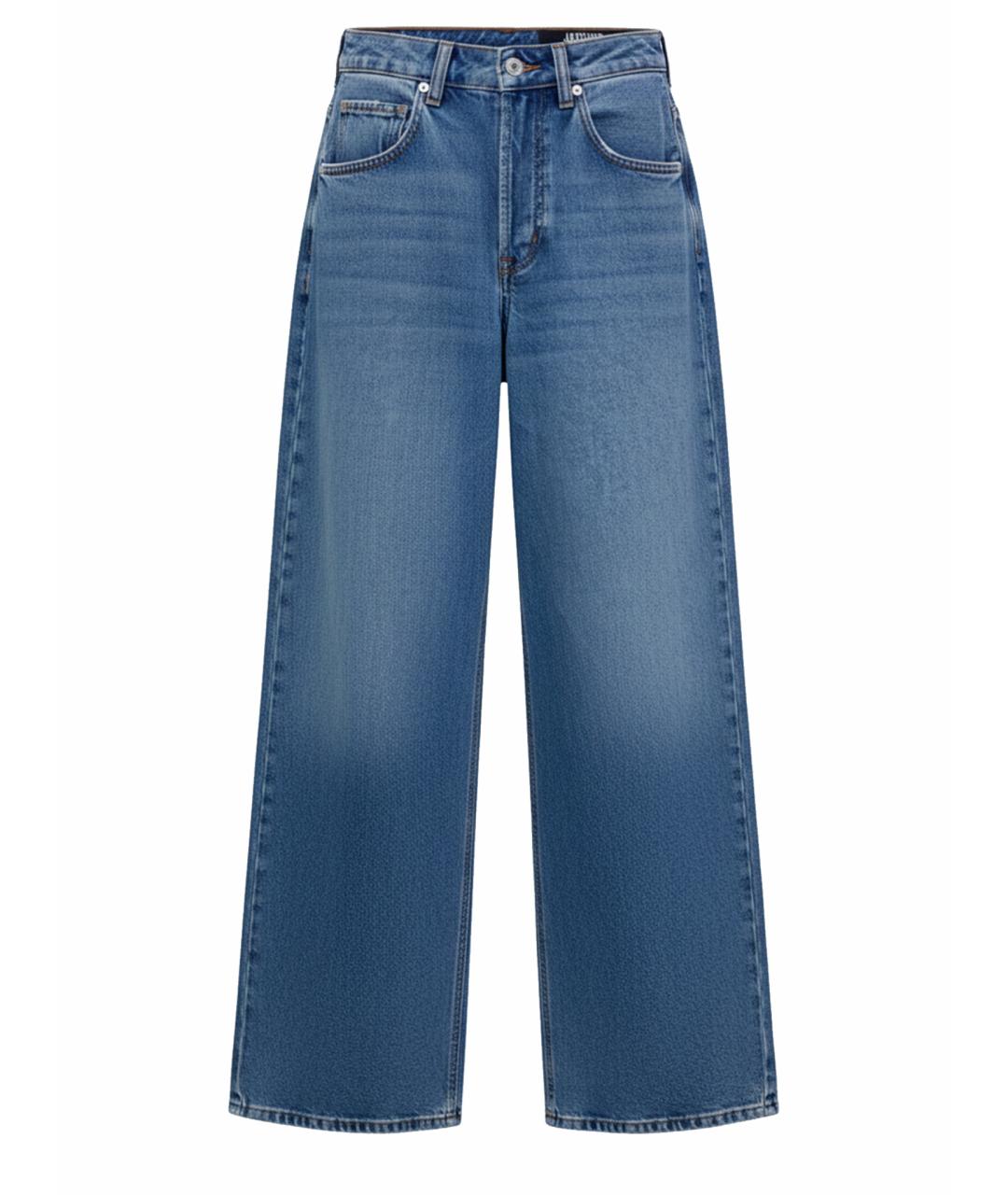 JACQUEMUS Голубые хлопковые прямые джинсы, фото 1