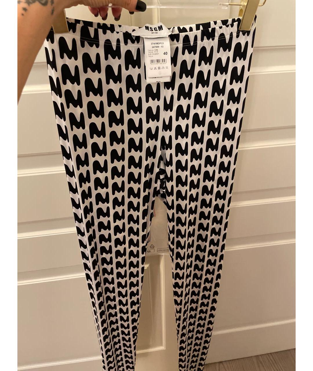 MSGM Белые леггинсы и велосипедки, фото 5