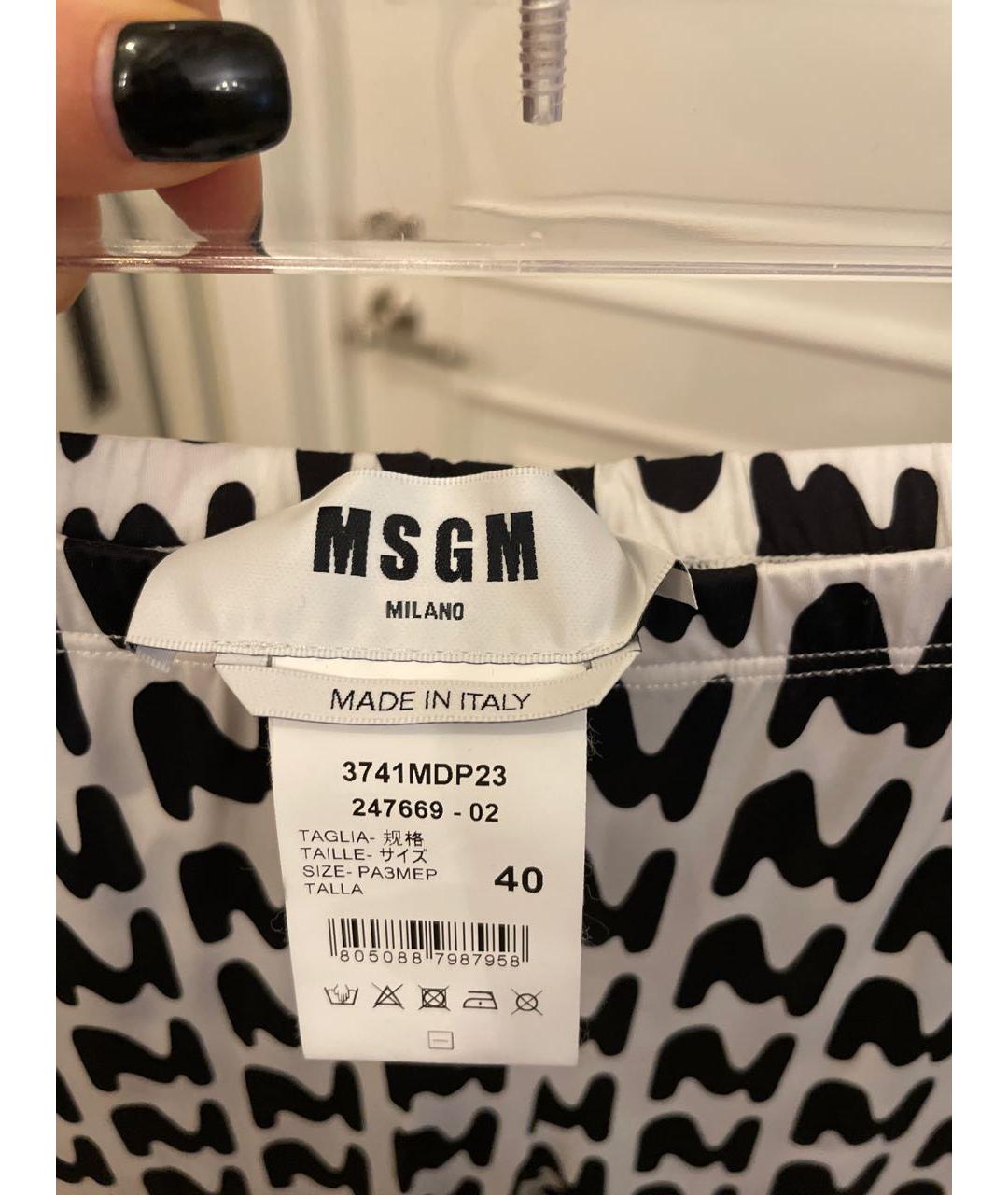 MSGM Белые леггинсы и велосипедки, фото 4