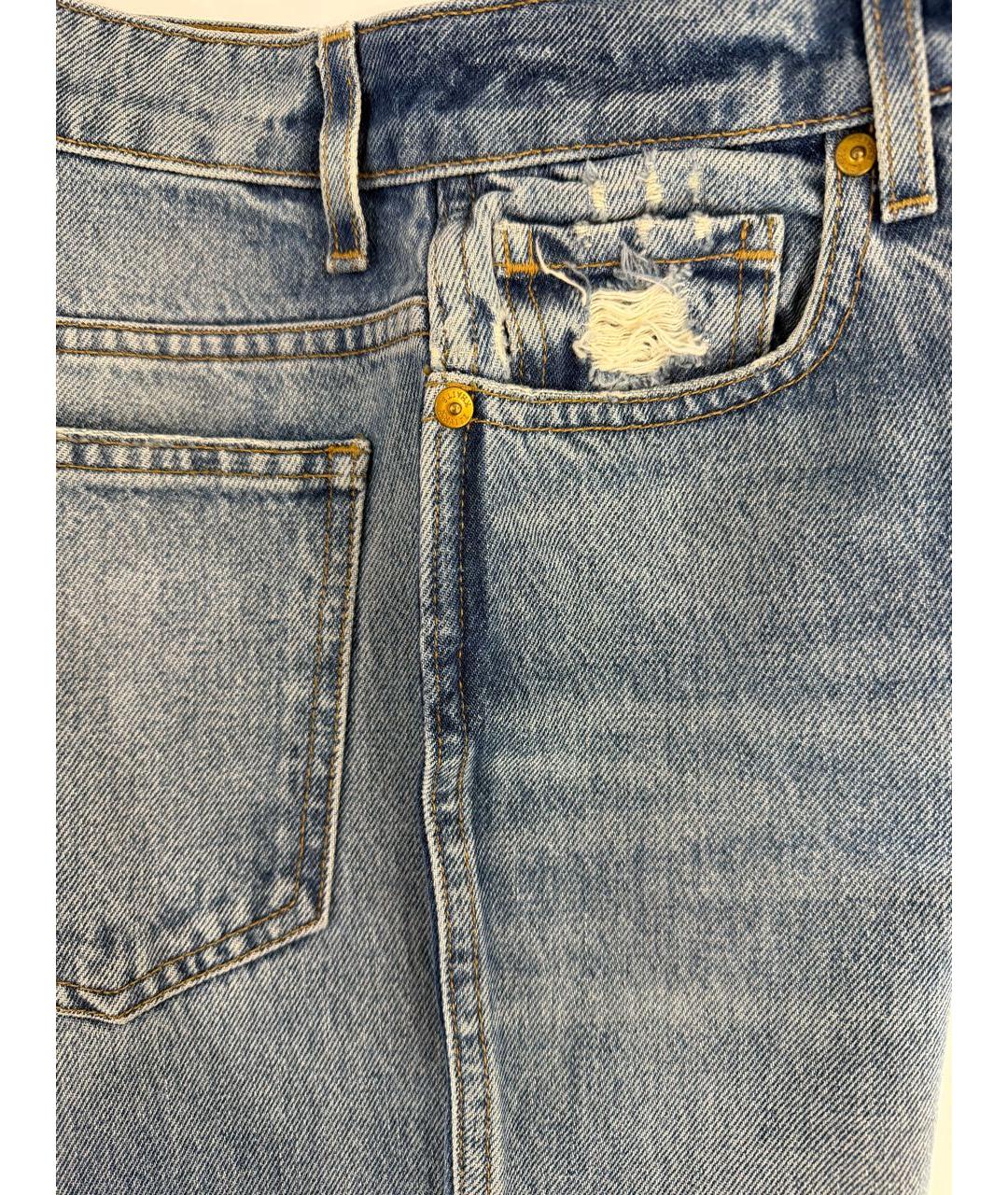 KHAITE Голубые хлопковые прямые джинсы, фото 4