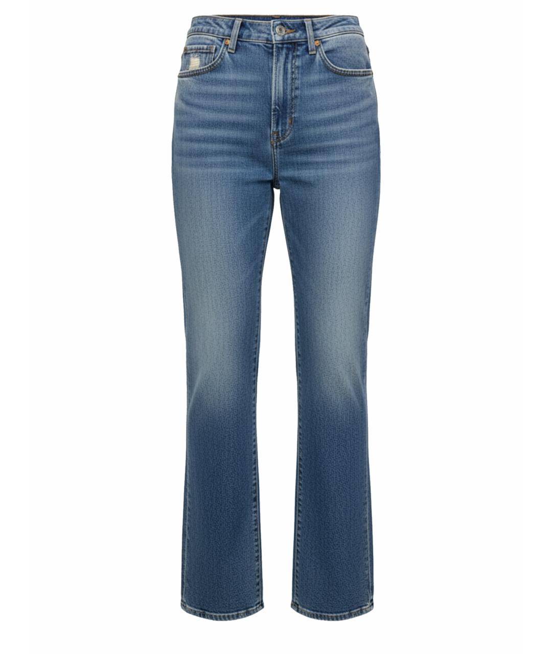 KHAITE Голубые хлопковые прямые джинсы, фото 1