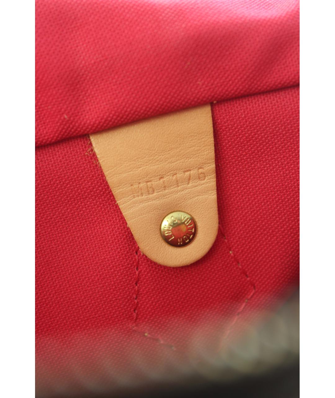 LOUIS VUITTON Коричневая кожаная сумка с короткими ручками, фото 6