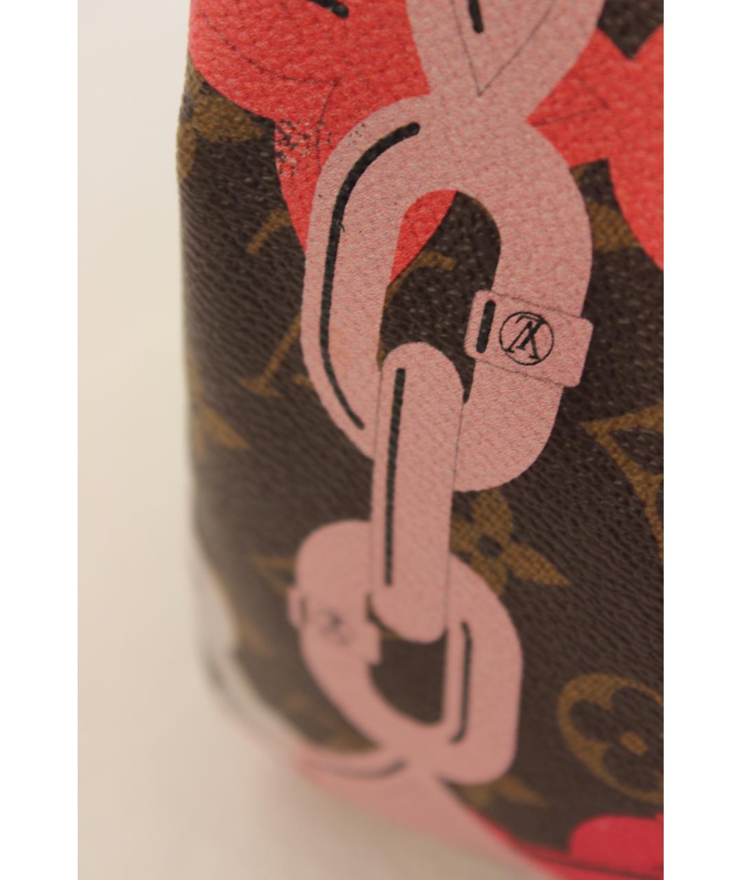 LOUIS VUITTON Коричневая кожаная сумка с короткими ручками, фото 8