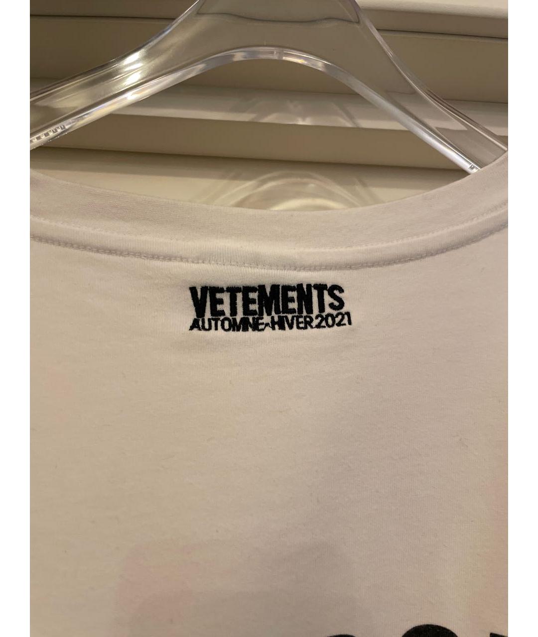 VETEMENTS Белая хлопковая футболка, фото 5