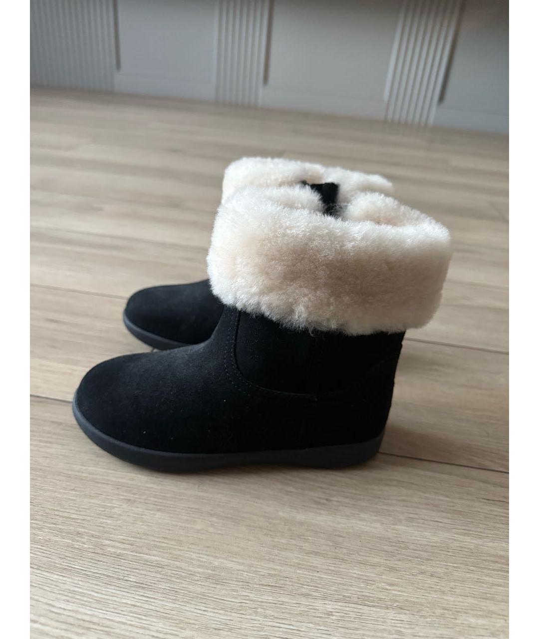 UGG AUSTRALIA KIDS Черные замшевые сапоги, фото 5