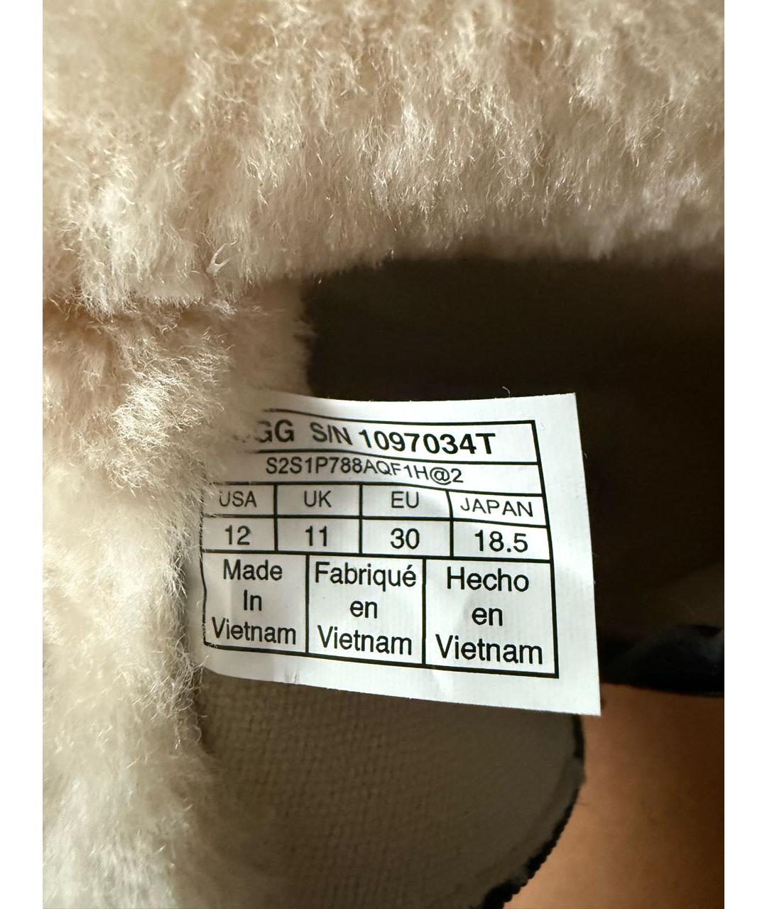 UGG AUSTRALIA KIDS Черные замшевые сапоги, фото 4
