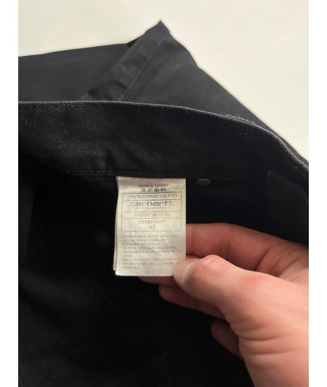 CARHARTT WIP Черные хлопковые джинсы, фото 5