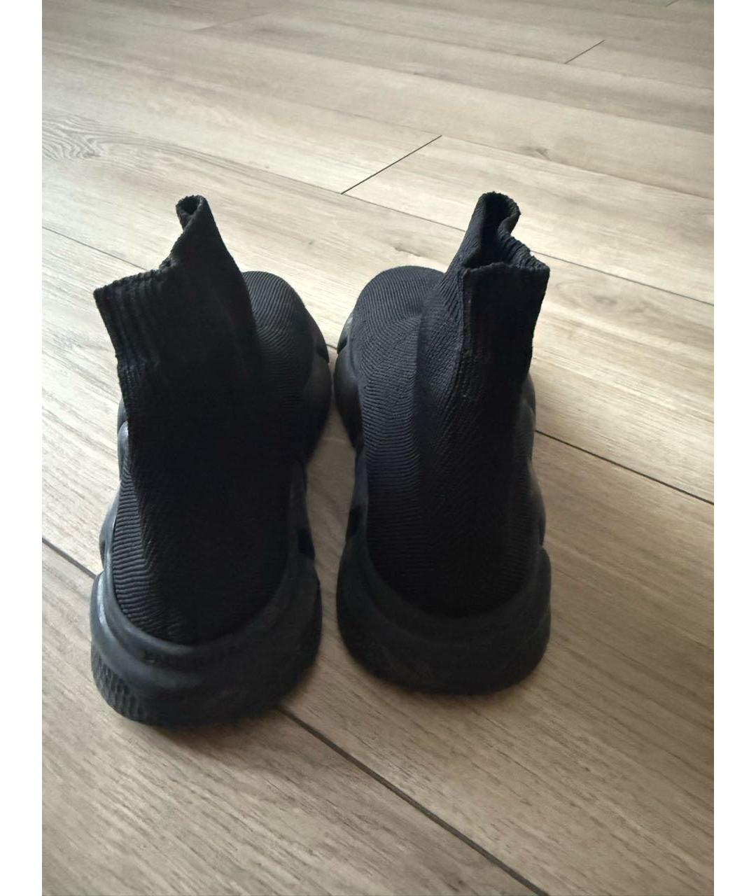 BALENCIAGA KIDS Черные текстильные кеды, фото 2